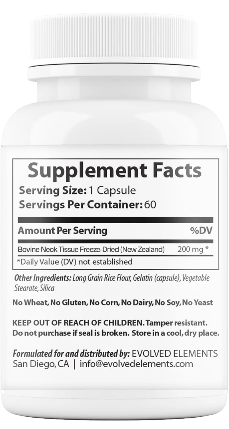 Evolved Elements Thyroid – Raw Grass-Fed Desiccated – New Zealand Sourced - Energy & Metabolism Support – Non-GMO, 60 Capsules - Image 5