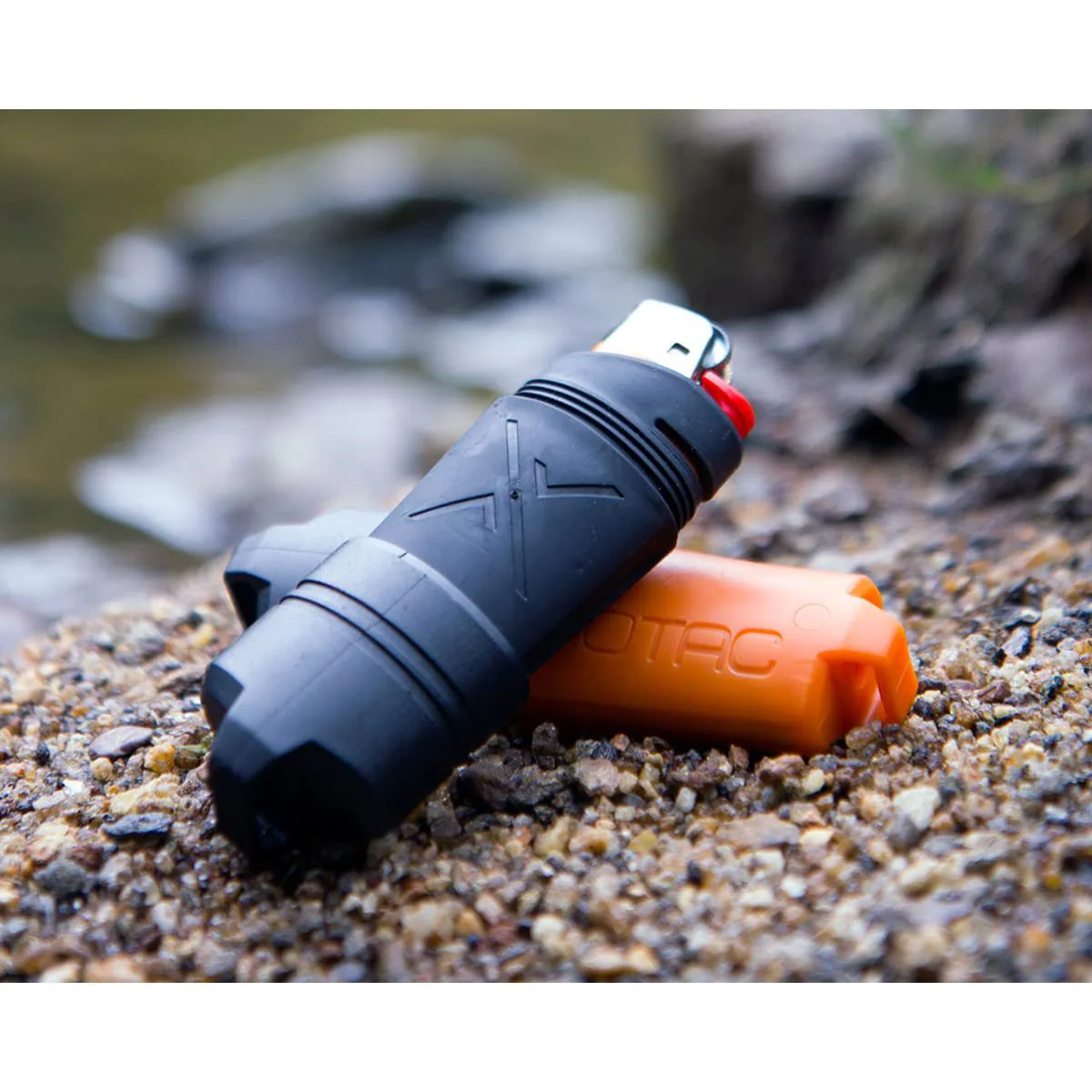 Exotac fireSLEEVE Waterproof Floating Lighter Case (Lighter Not Included) with Gas-Lock Strap for Thumb-free Operation, Molded TPE Body for Flexibility, and Super-tough Nylon Cap, Made in the USA - Image 2