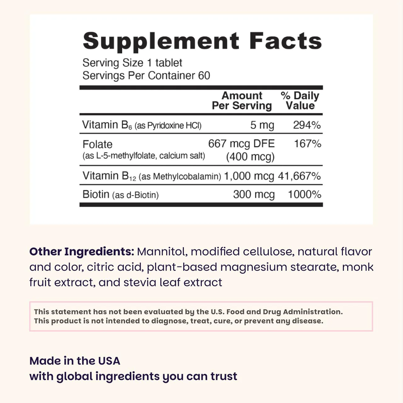 EZ Melts Energy, Memory & Mood Enhancer - B Vitamins Supplement with Vitamin B12, B6, Folate & Biotin - Non-GMO & Vegan - Cherry Berry - 120 Dissolvable Tablets (120 Servings) - Image 8