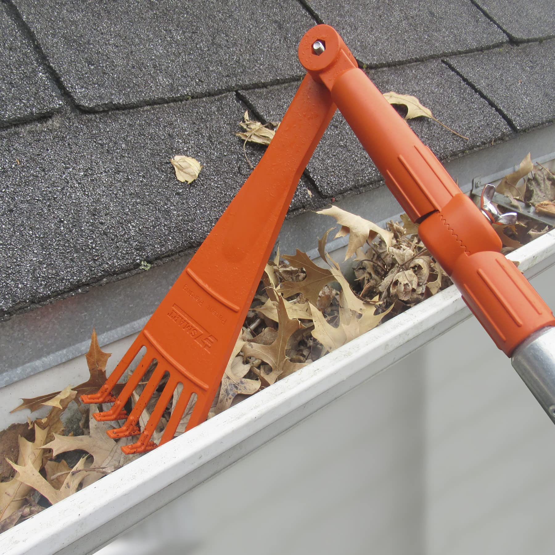 EZ Smart Mini Rake Head – Gutter Rake Tool for Removing Leaves & Debris from Roofs, Gutters & Hard-to-Reach Areas – Fits Standard Acme Thread & Recommended EZ Smart Pole (Not Included) - Image 2