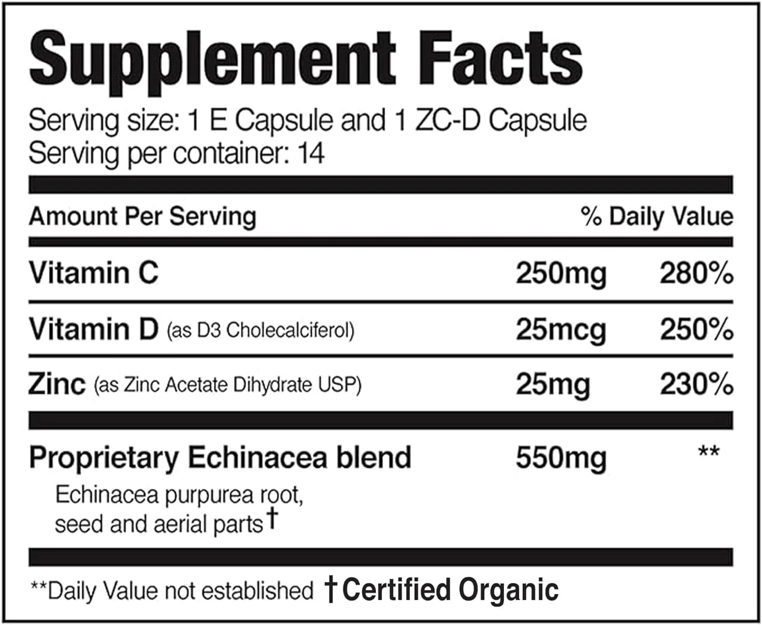 EZC Pak 5-Day Immune System Booster with Echinacea, Vitamin C, Zinc & Vitamin D - Tapered Immune Support Supplement for Adults - Supports Immunity, Easy Travel-Size Supplement Pack - (Pack of 6) - Image 6