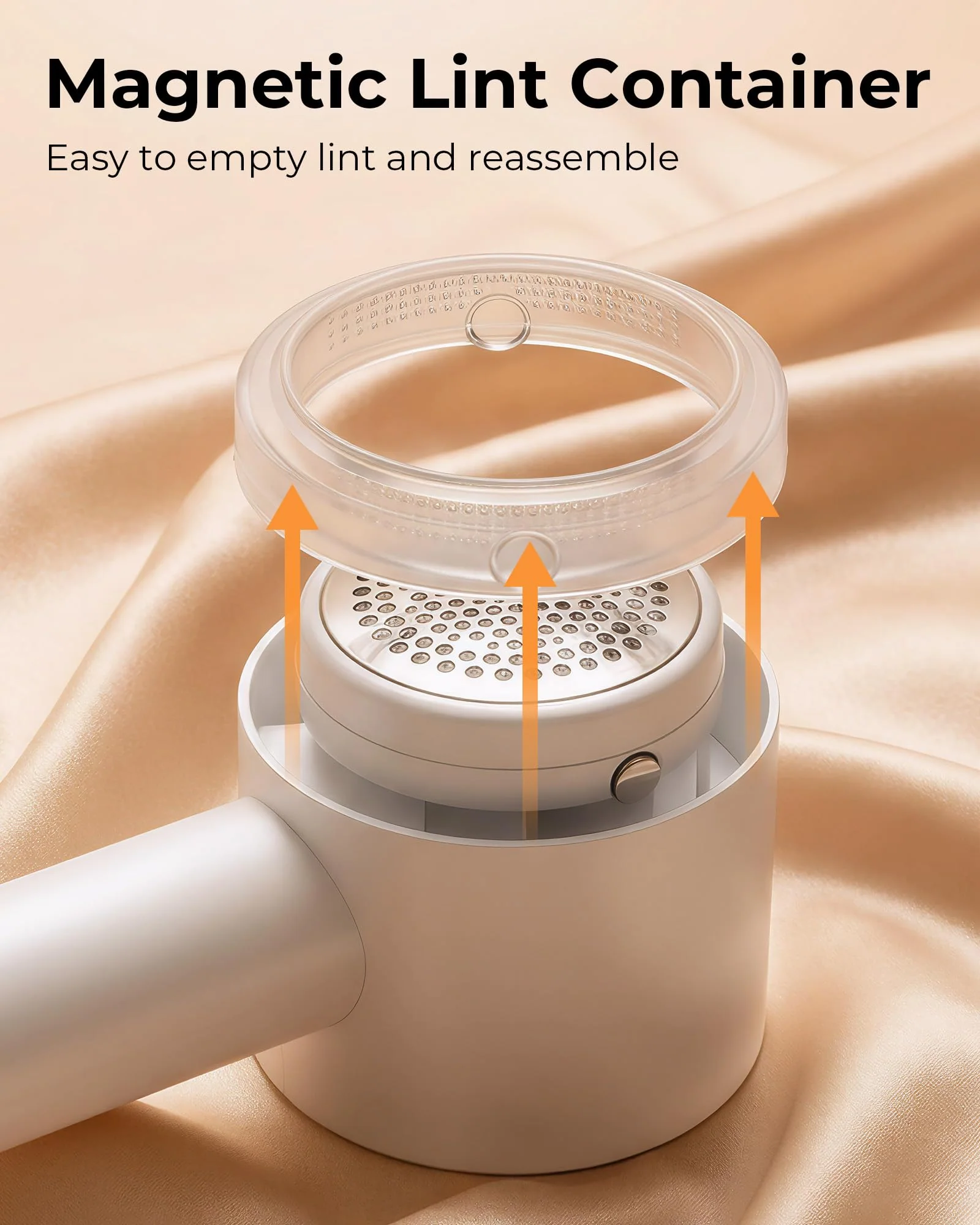 Fabric Shaver, Lint Remover Rechargeable, Electric Portable Sweater Defuzzer with 3 Speeds, 6 Leaf Blades, Digital LED Display to Remove Pilling for Clothes, Furniture, Sweater, Couch, Blanket - Image 5