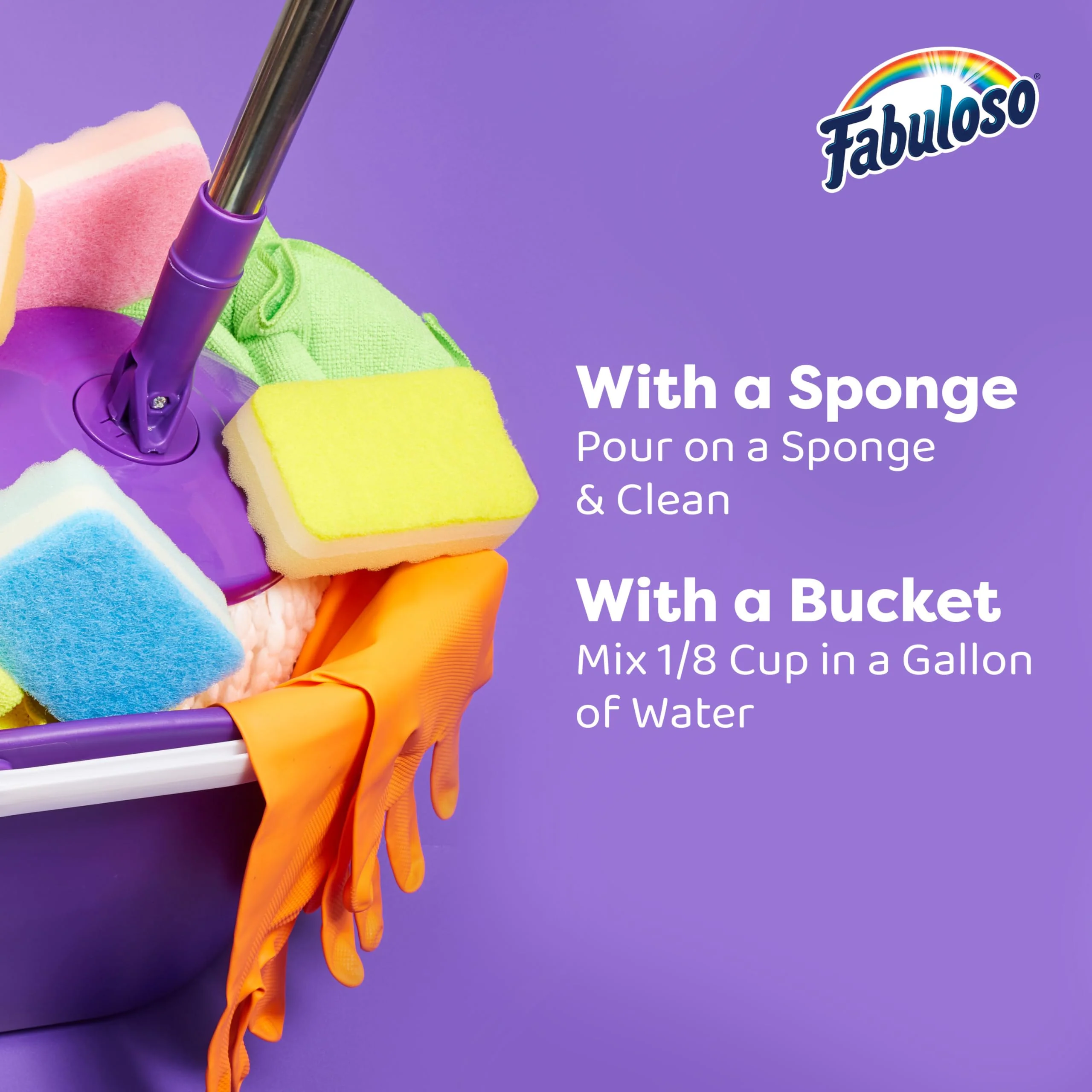 Fabuloso 2X Multi-Purpose Cleaner, No Rinse Floor Cleaner, Long-Lasting Freshness, Lavender Scent, 56 fl oz - Image 3