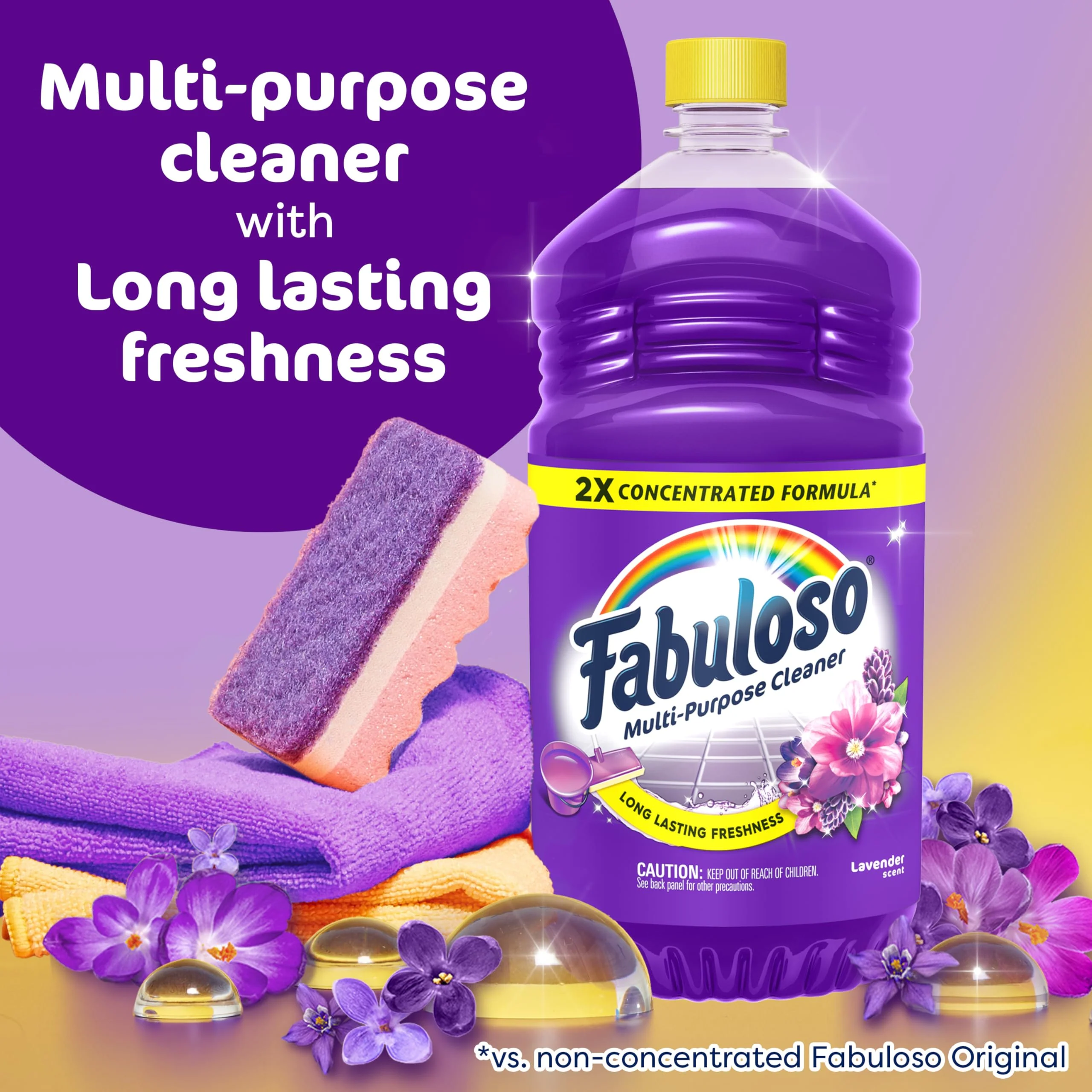 Fabuloso Multi-Purpose Cleaner & Floor Cleaner, 2X Concentrated, Lavender Scent, 56 fluid ounces - Image 3