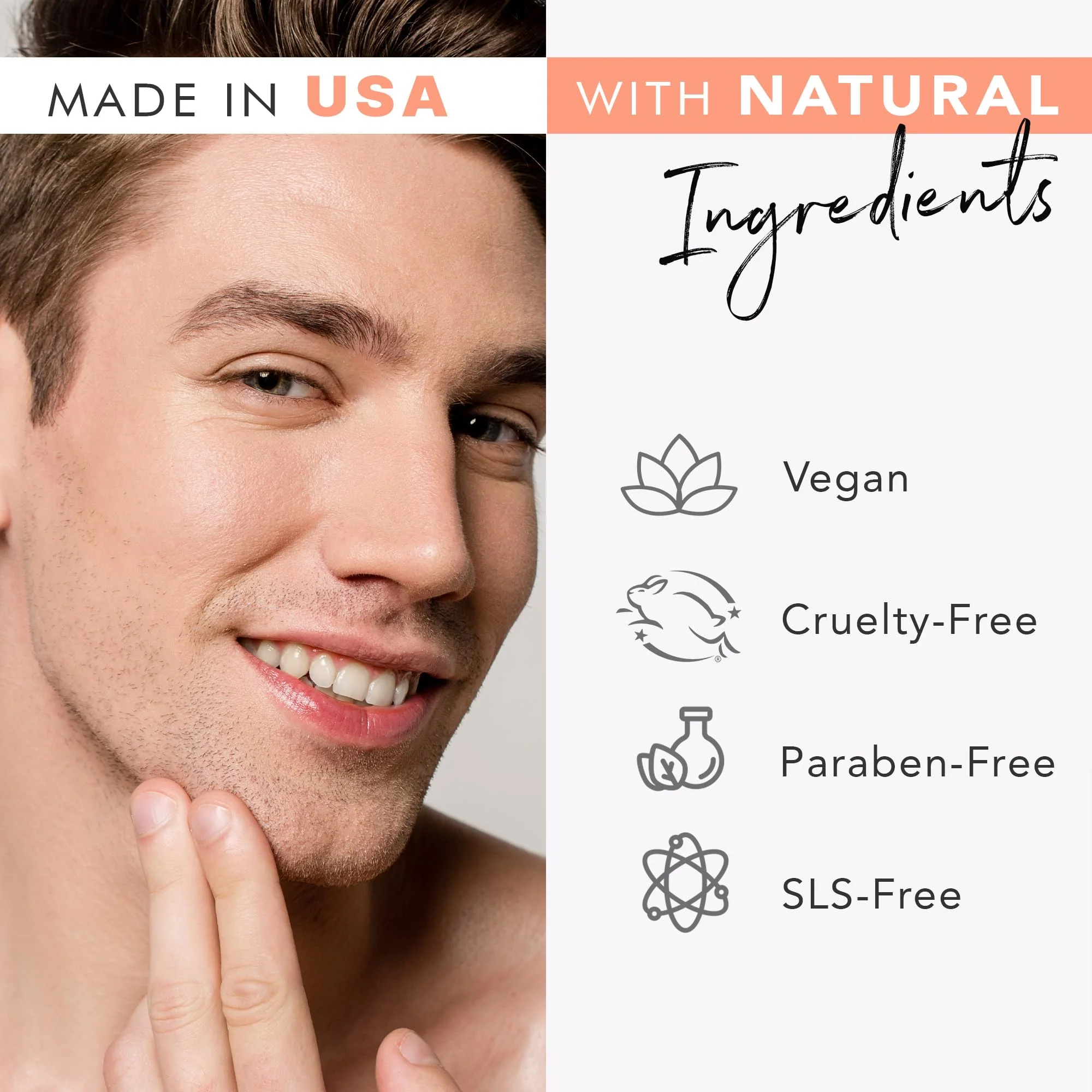 Face Scrub and Face Wash, Gentle Exfoliating, Cleansing Facial Scrub Exfoliator, Natural & Organic Ingredients - Image 6