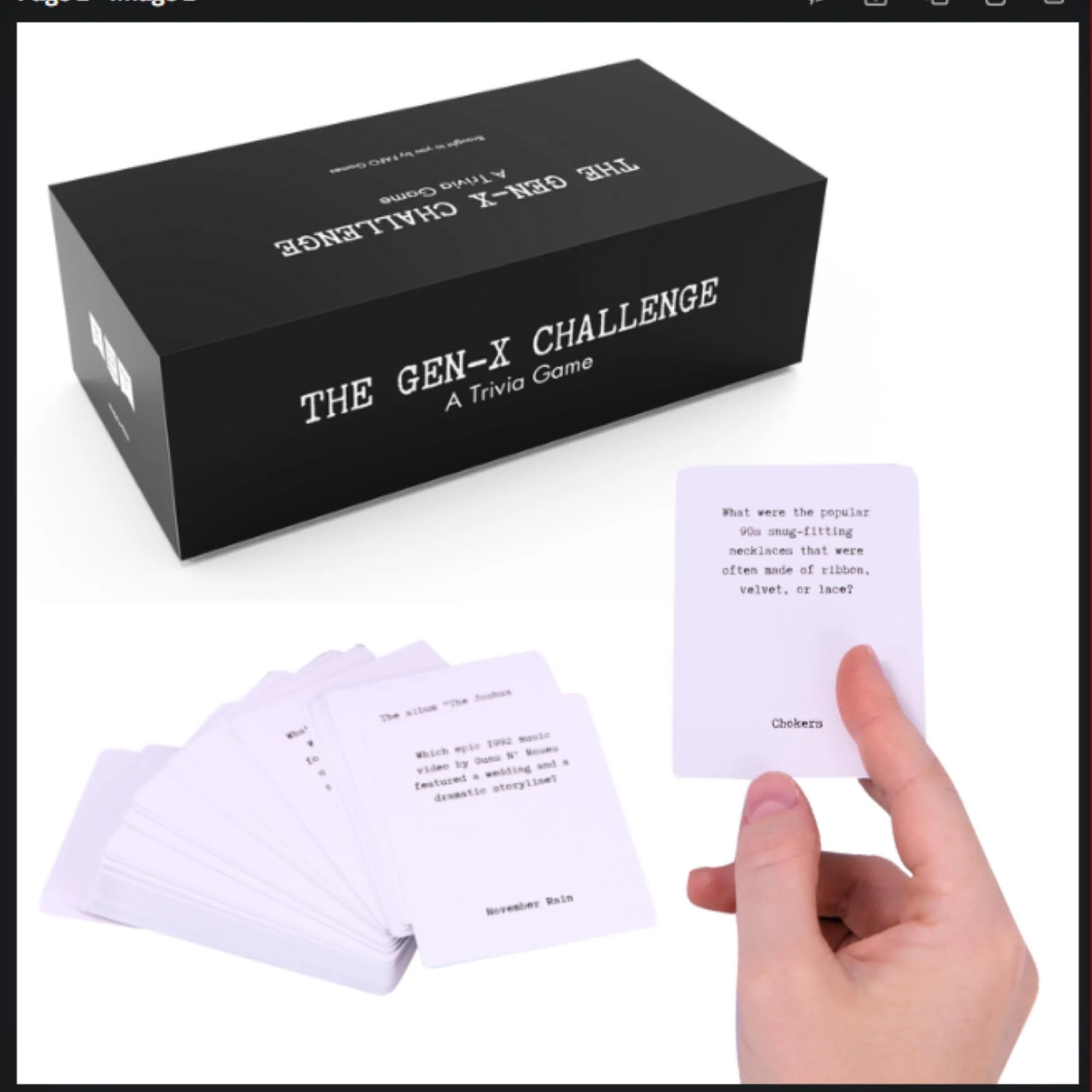 FAFO GAMES The Gen-X Challenge - 80s and 90s Trivia Card Game with 600 Trivia Cards - Pop Culture Trivia Game with Movies, Music, TV Shows - Ideal for Game Night, Christmas, Birthday, or Gift - Image 2