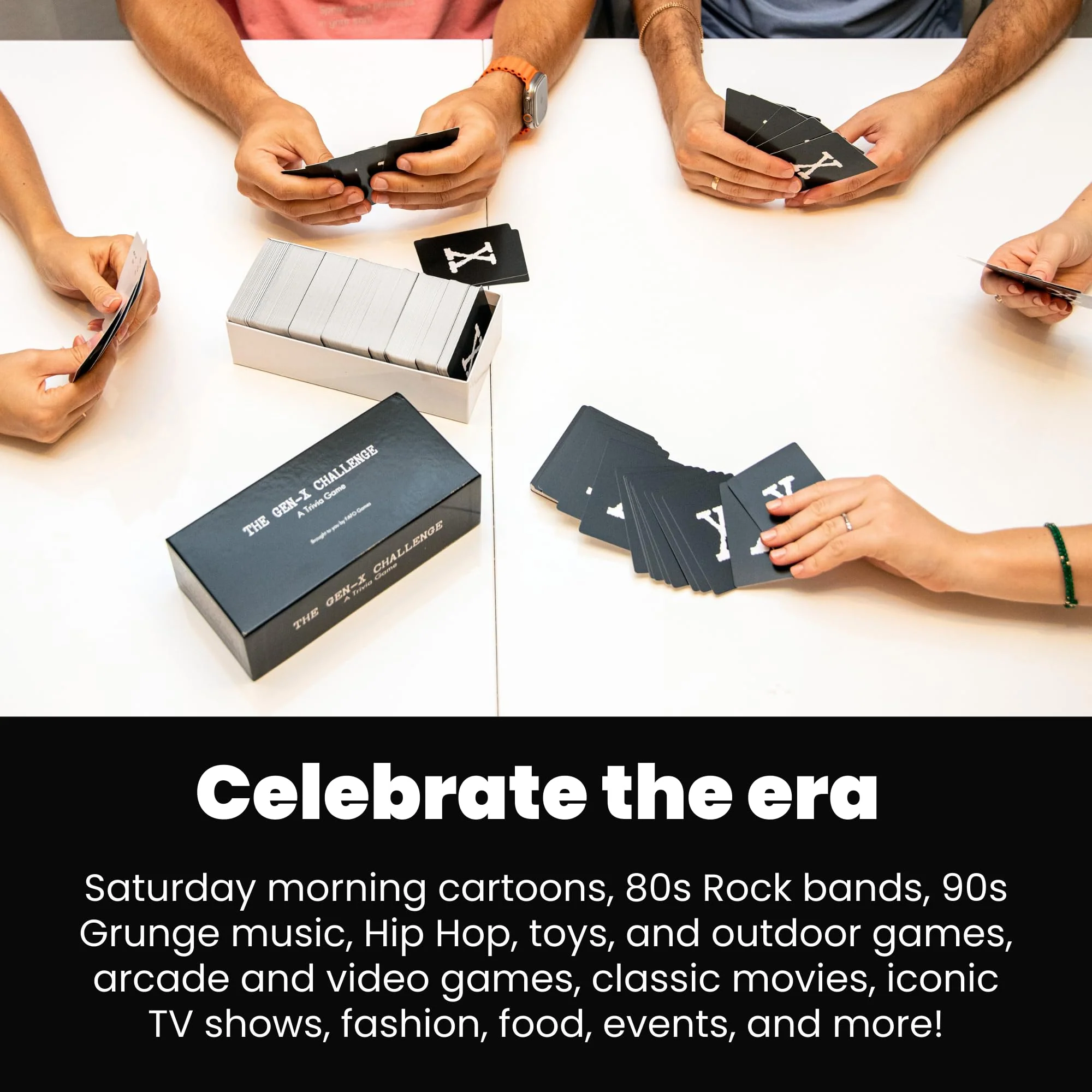 FAFO GAMES The Gen-X Challenge - 80s and 90s Trivia Card Game with 600 Trivia Cards - Pop Culture Trivia Game with Movies, Music, TV Shows - Ideal for Game Night, Christmas, Birthday, or Gift - Image 7
