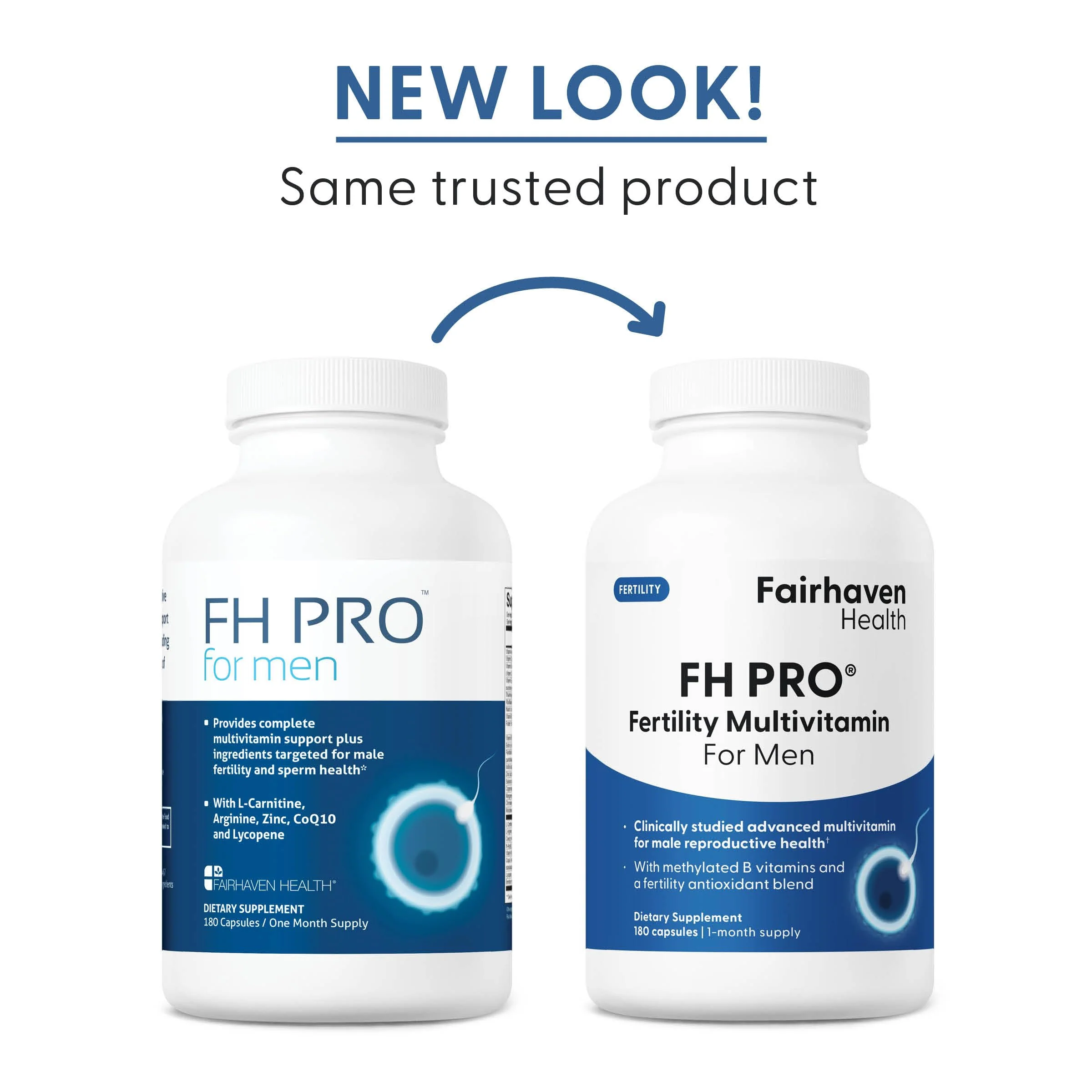Fairhaven Health FH Pro for Men | Clinically Studied Premium Prenatal Fertility Supplements for Men | Male Fertility Supplements | Count and Motility Support Pre-Conception for Him | 180 Capsules - Image 2