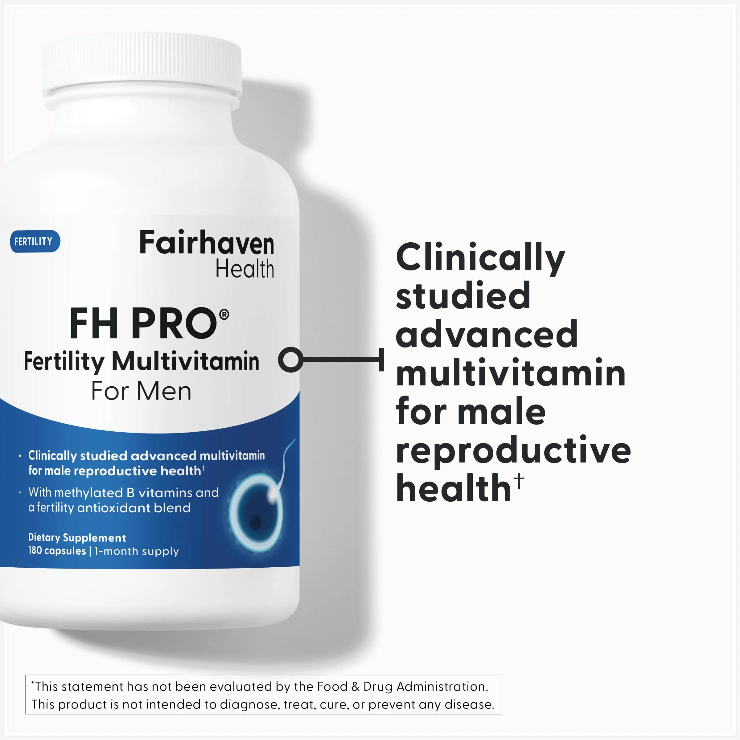 Fairhaven Health FH Pro for Men | Clinically Studied Premium Prenatal Fertility Supplements for Men | Male Fertility Supplements | Count and Motility Support Pre-Conception for Him | 180 Capsules - Image 9