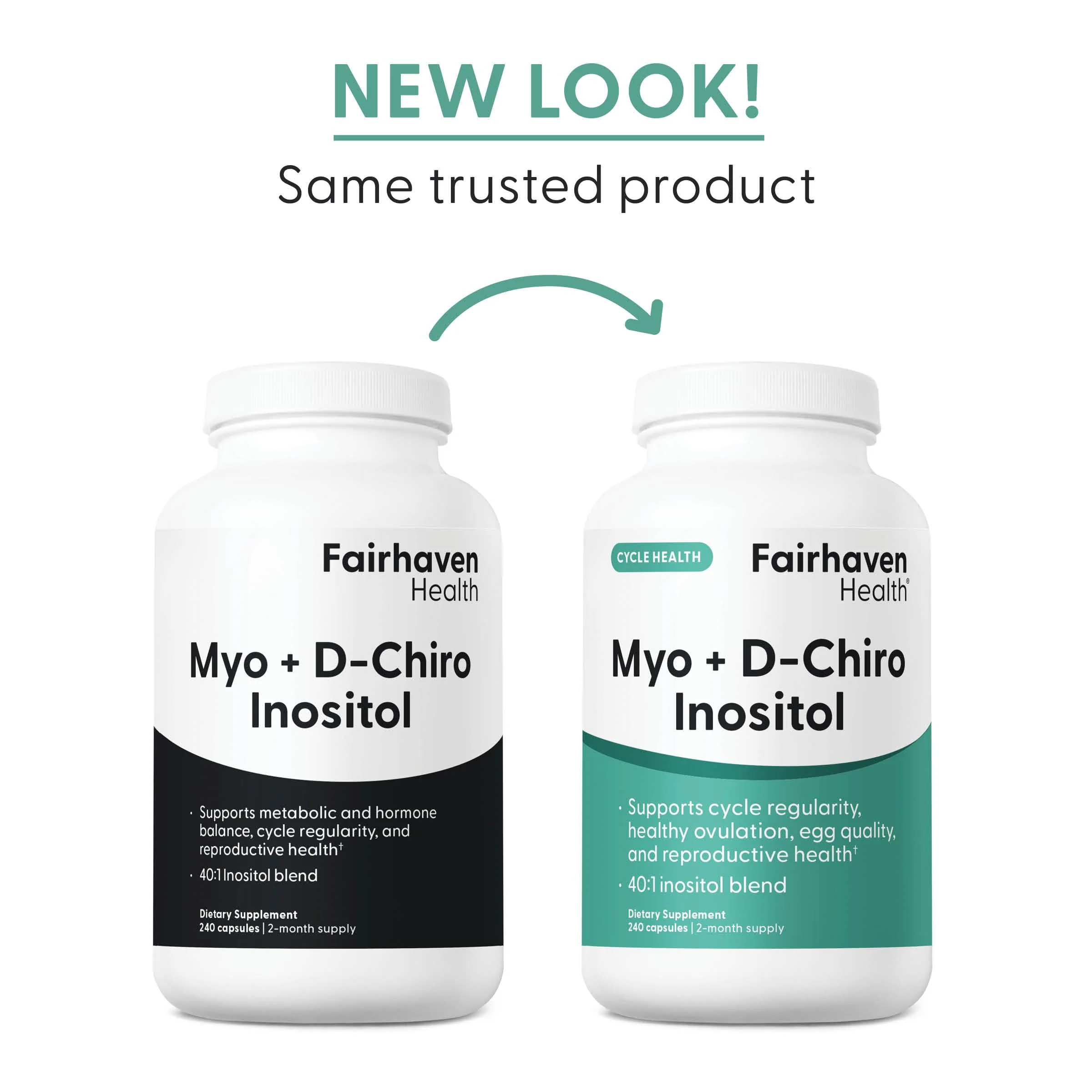 Fairhaven Health Myo-Inositol and D-Chiro Inositol Supplement for Women | 40:1 Ratio | Female Fertility Supplement for Women and Hormone Balance* | Vegan | 240 Myo & D-Chiro Inositol Capsules - Image 7