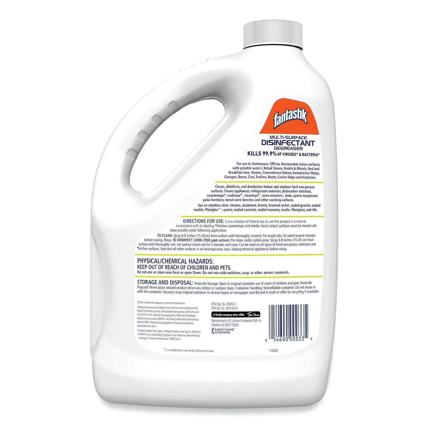 Fantastik 682269EA All-Purpose Cleaner, Pleasant Scent, 1 gallon Bottle - Image 2