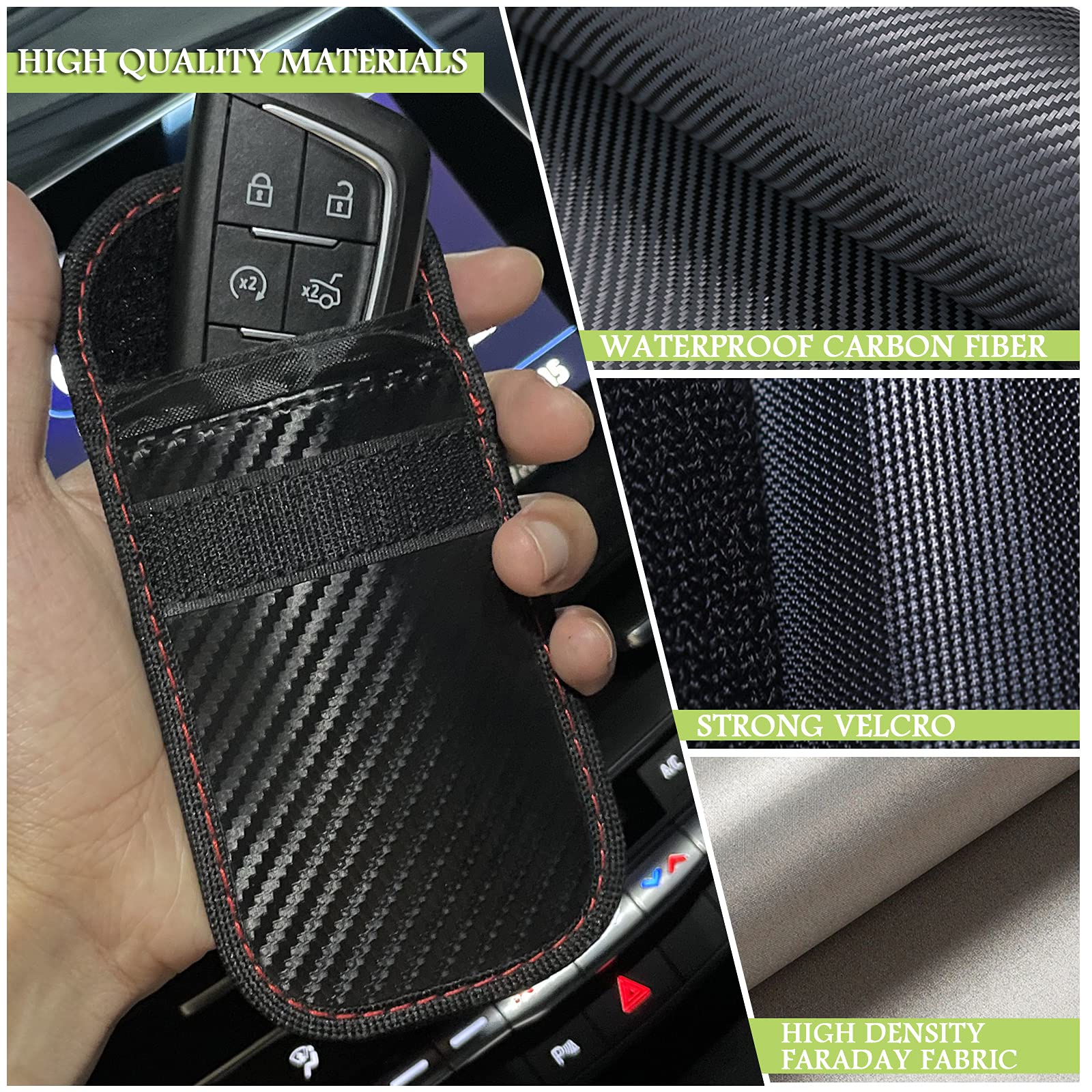 Faraday Box & 2 Pack Faraday Bag for Key Fob Protector, Faraday Cage Key Fob Signal Blocker Faraday Key Fob Protector Faraday Pouch RFID Box for Car Keys - Image 6
