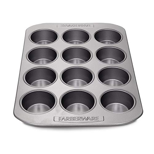 Farberware 12-c. Nonstick Nonstick Bakeware Muffin Pan, Gray - Image 2