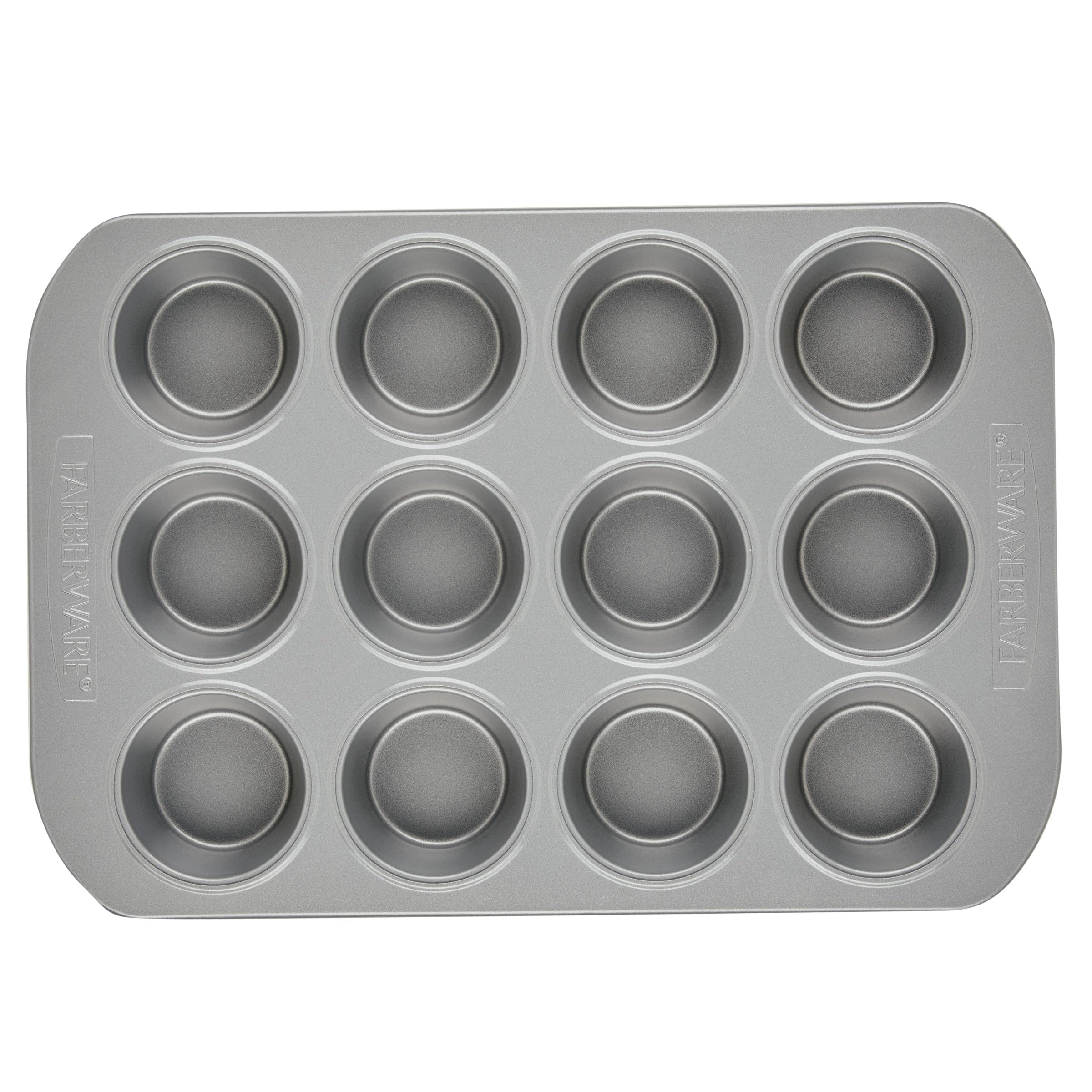 Farberware 12-c. Nonstick Nonstick Bakeware Muffin Pan, Gray - Image 5