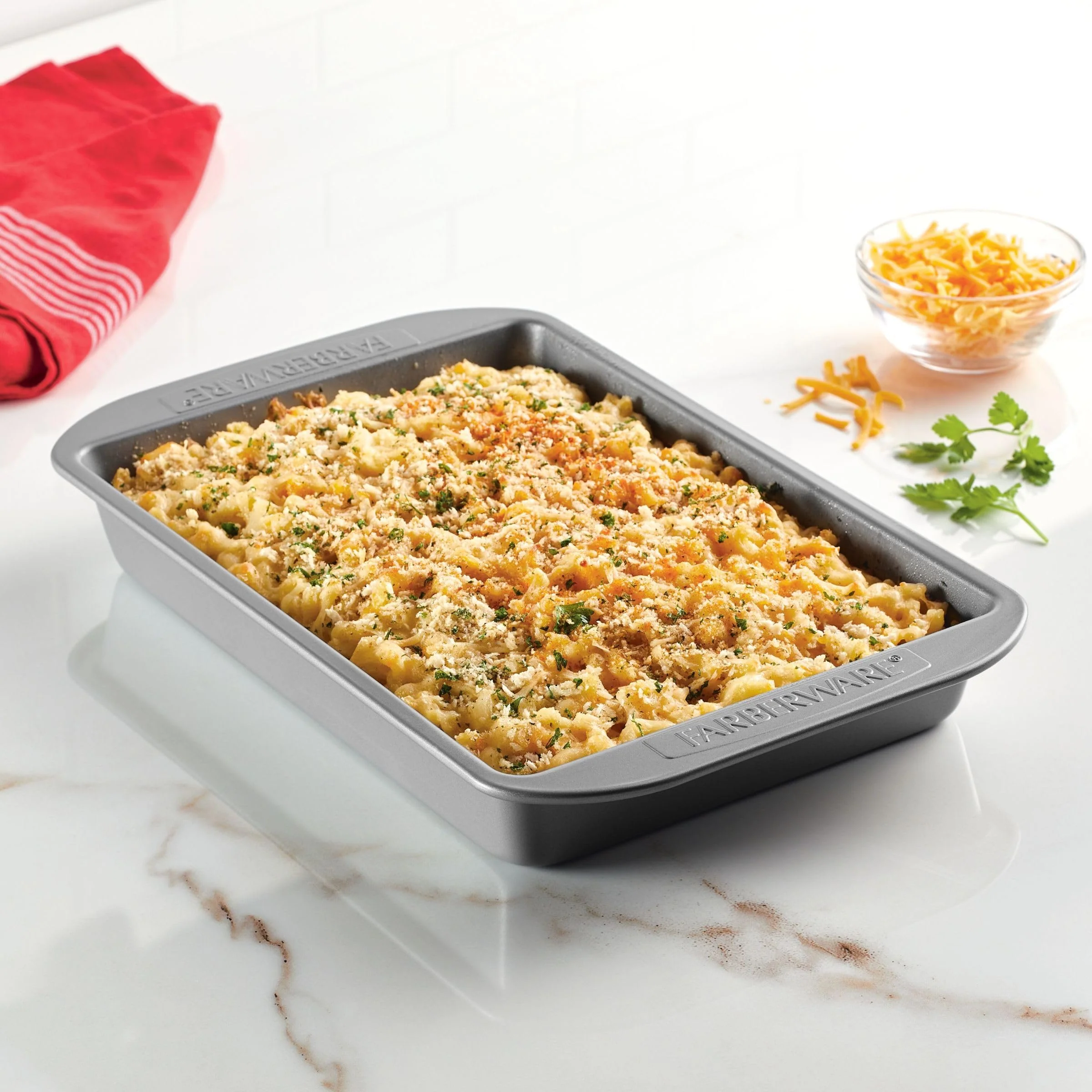 Farberware Nonstick Bakeware Baking Pan / Nonstick Cake Pan, Rectangle - 9 Inch x 13 Inch, Gray - Image 8