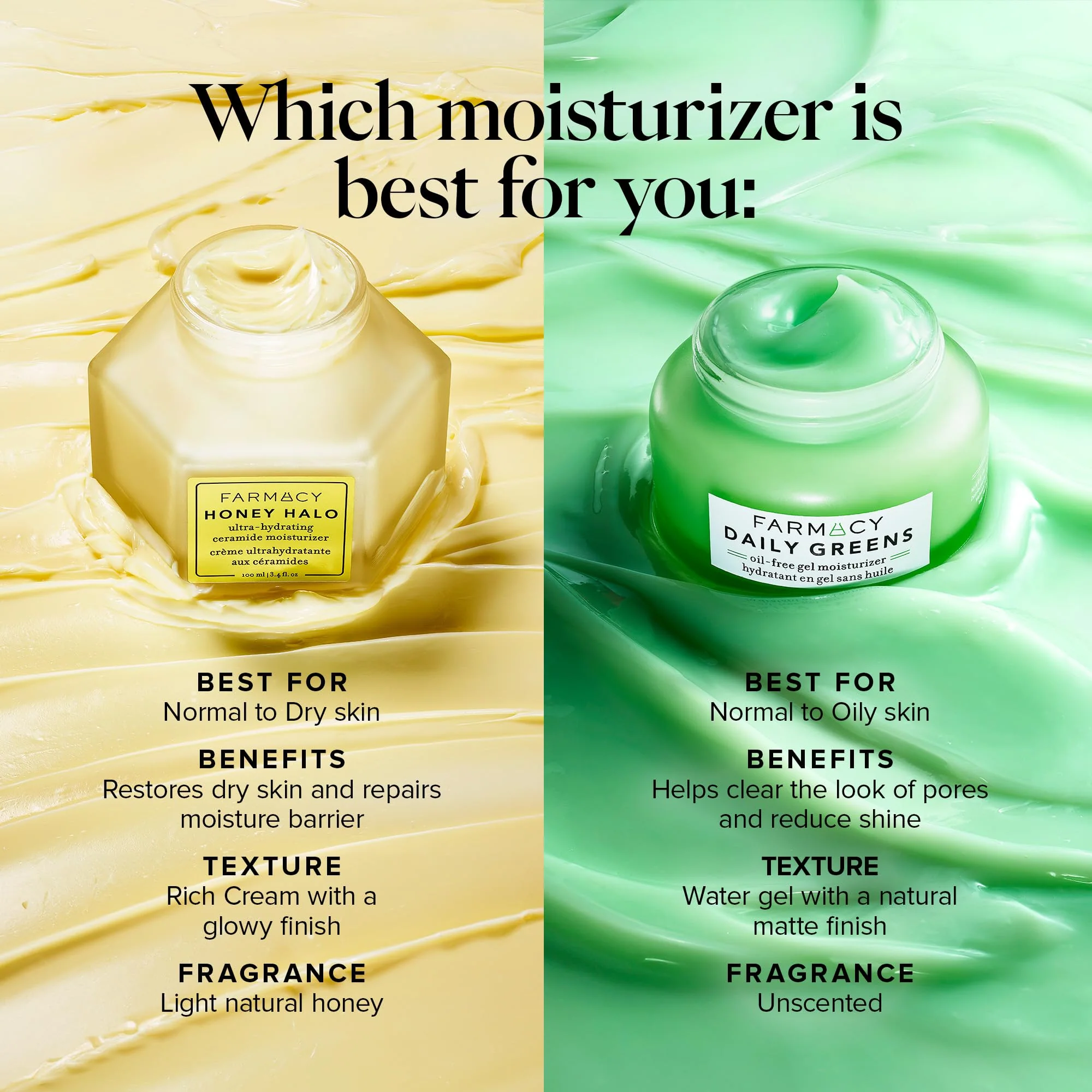 Farmacy Daily Greens Face Moisturizer - Oil Free Facial Moisturizer with Polyglutamic + Hyaluronic Acid - Gel Facial Cream that Reduces Shine, Clears Pores + Balances Oil - Fragrance-Free (50ml) - Image 4