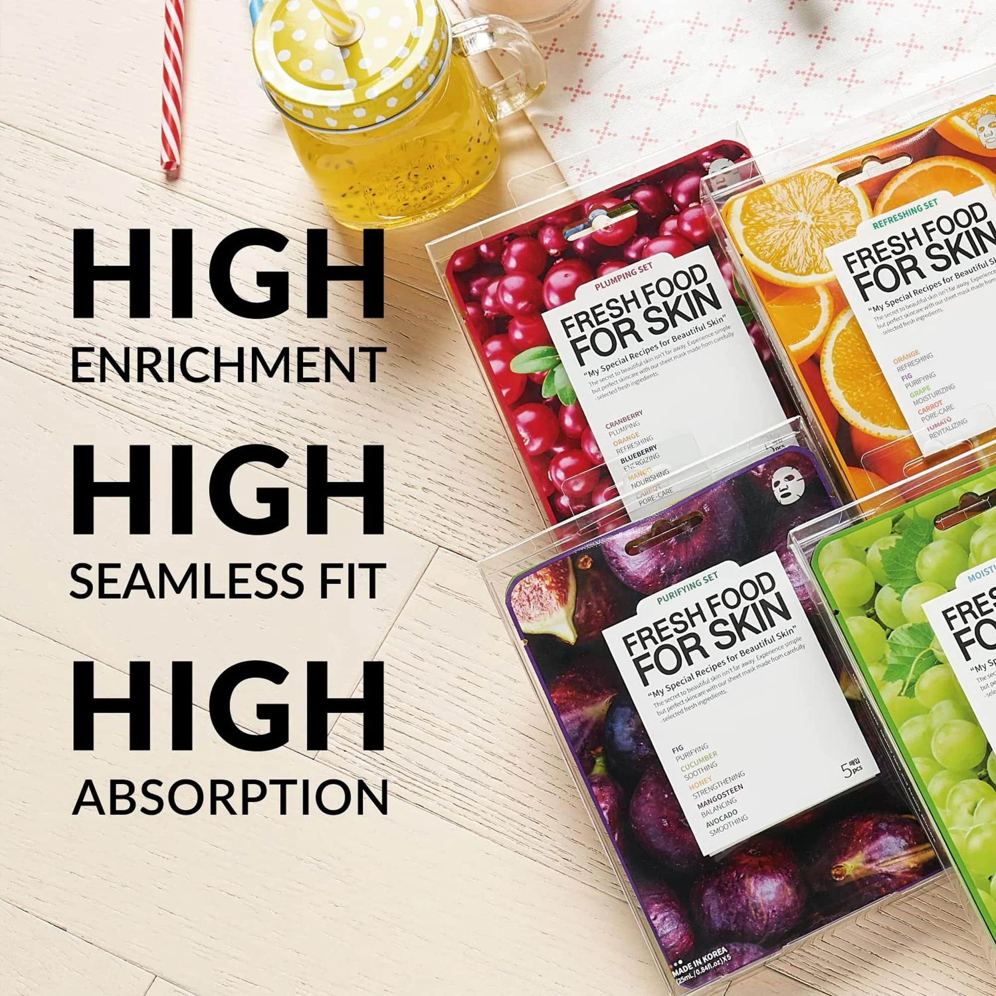 FARMSKIN Facial Sheet Mask - Hydrating, Moisturizing, Clarifying, Soothing Face Masks for Oily, Dry & Sagging Skin - Breathable & Fast-Absorbing - Vegan & Cruelty-Free Korean Skin Care (12 Packs) - Image 8