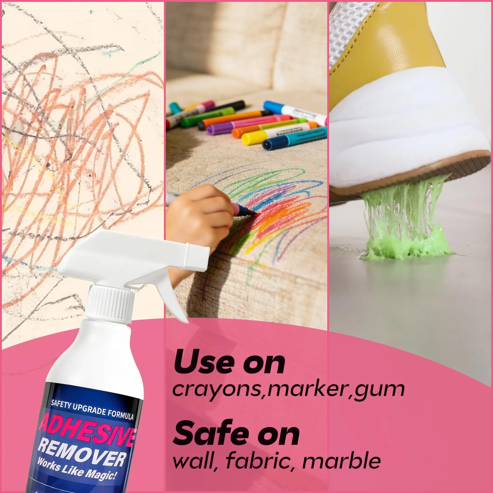 FAVIRZCE Adhesive Remover Spray for Sticky Residue - Heavy Duty Sticker Eraser for Cars Glass Plastic Metal - Cleans Decals Glue Crayon Tar Gum & Labels - Surface Safe Formula - Image 7