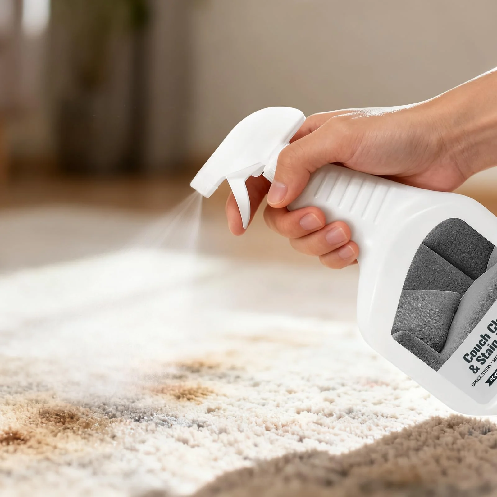 FAVIRZCE Couch Cleaner & Stain Remover Spray: Strength Multi-Surface Upholstery Cleaner - Pet-Safe Non-Toxic Quick-Drying for Fabric Sofas Carpet Furniture Couches & Car Interiors - Image 6