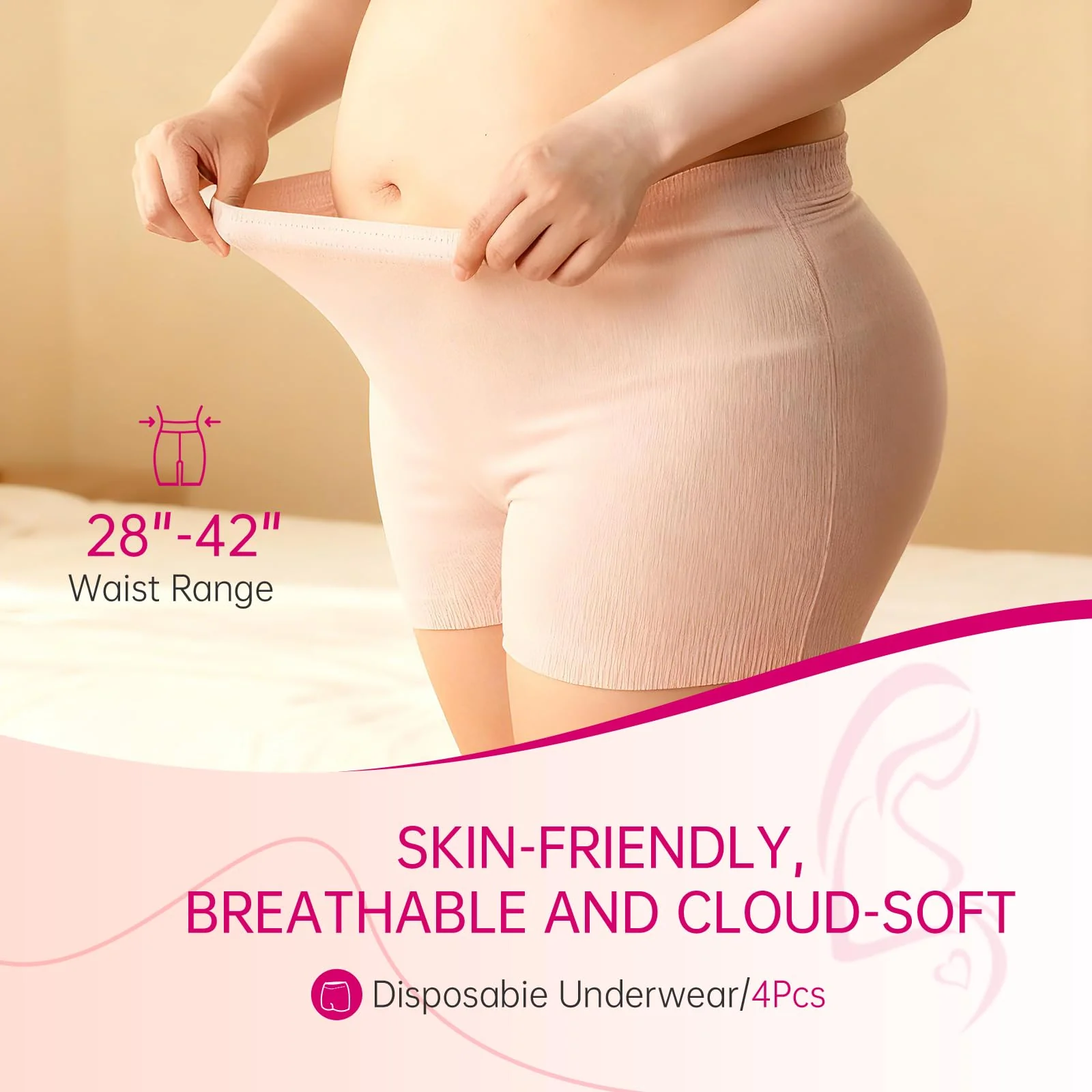 FAYUNDRA Postpartum Essentials Kit for Labor & Delivery, Postpartum Kit with Cooling Spray, 4 Disposable Postpartum Underwears, 8 Postpartum Pads, 2 Hot & Cold Packs, 30 Pad Liners, Peri Bottle (6) - Image 5