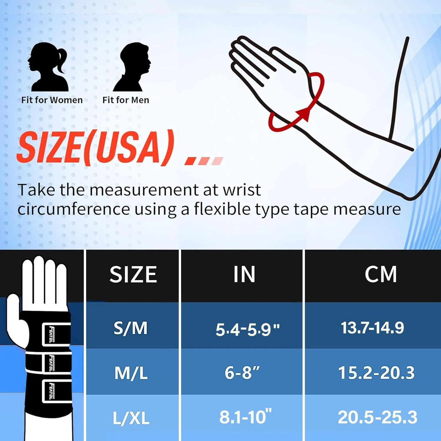 FEATOL Wrist Brace for Carpal Tunnel, Adjustable Night Wrist Support Brace with Splints Left Hand, Large/X-Large, Hand Support for Arthritis, Tendonitis, Sprain, Injuries - Image 5