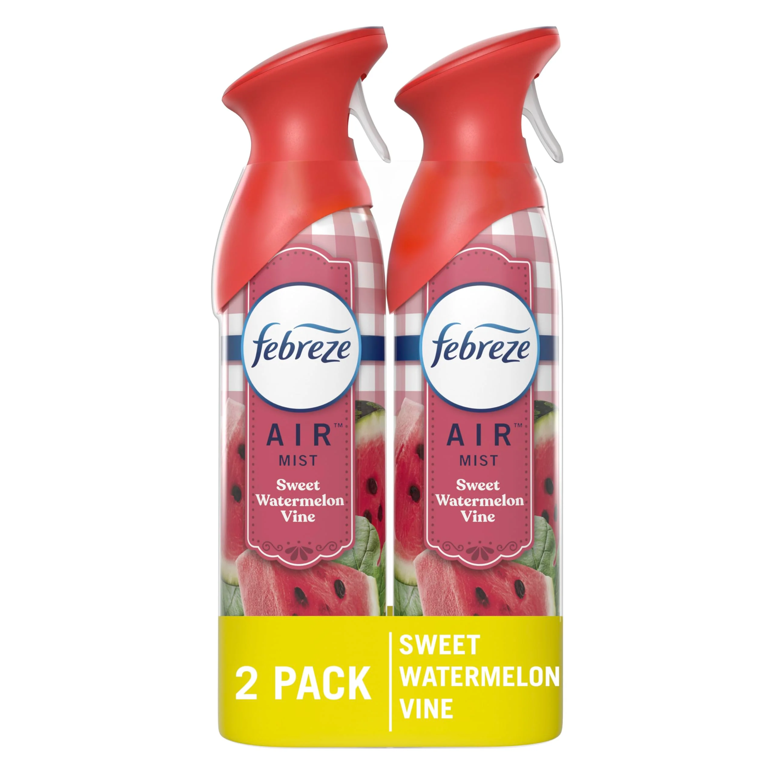 Febreze Air Mist Air Freshener Spray, Odor-Fighting Room Spray, Air Fresheners for Home and Bathroom and Kitchen, Aerosol Can, Sweet Watermelon Vine Scent, 8.8oz (Pack of 2)