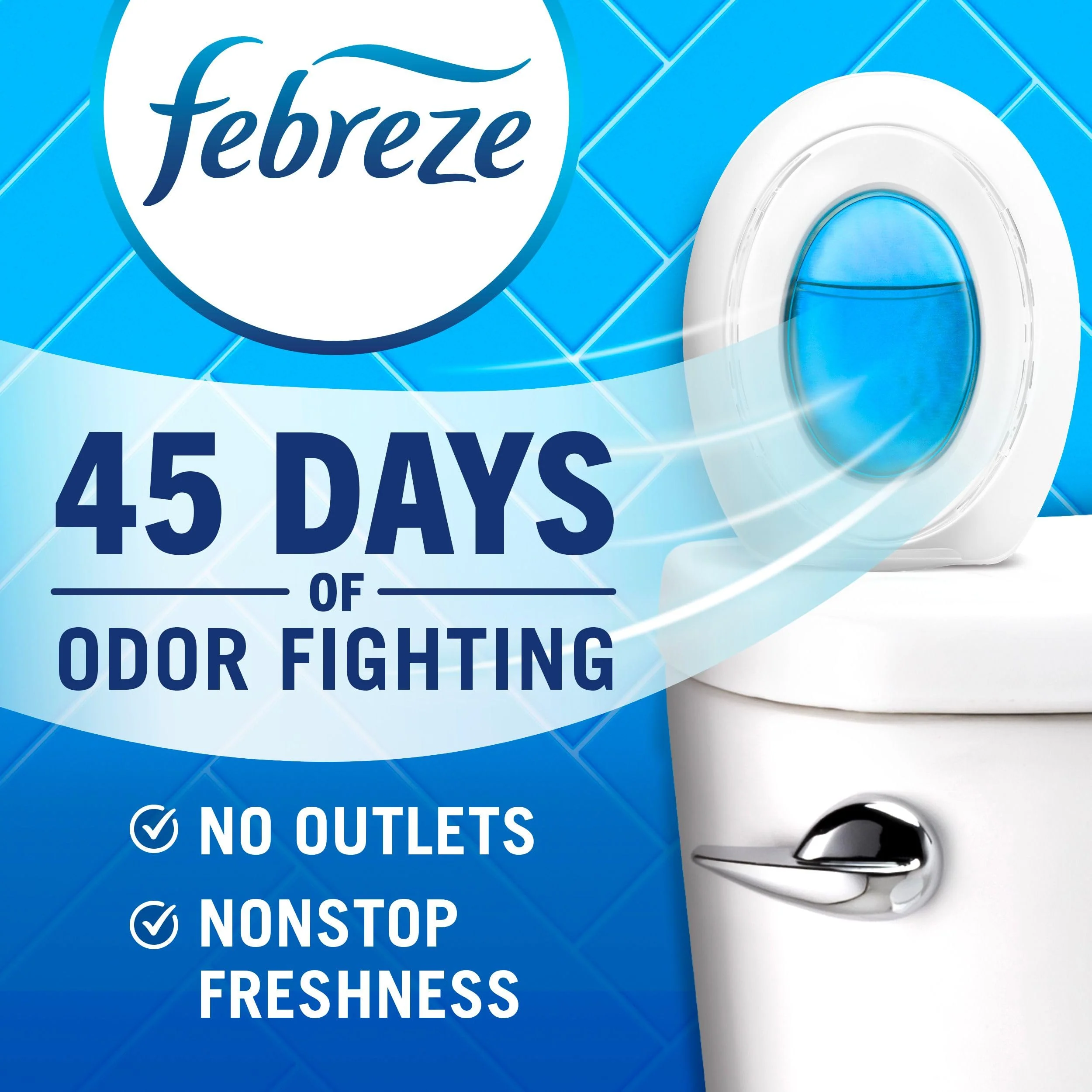 Febreze Bathroom Air Freshener, Odor-Fighting, Plug In Alternative, Air Fresheners for Small Spaces in Home, Bathroom, Kitchen, & Closet, Lilac & Peach Scents, 4ct (2 of Each Scent) - Image 2