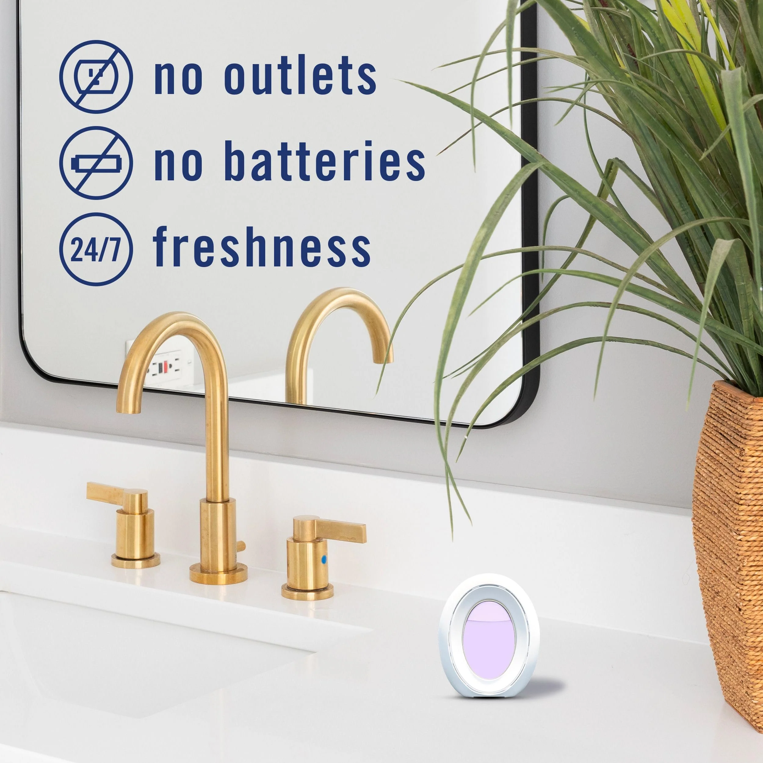 Febreze Bathroom Air Freshener, Odor-Fighting, Plug In Alternative, Air Fresheners for Small Spaces in Home, Bathroom, Kitchen, & Closet, Lilac & Peach Scents, 4ct (2 of Each Scent) - Image 5