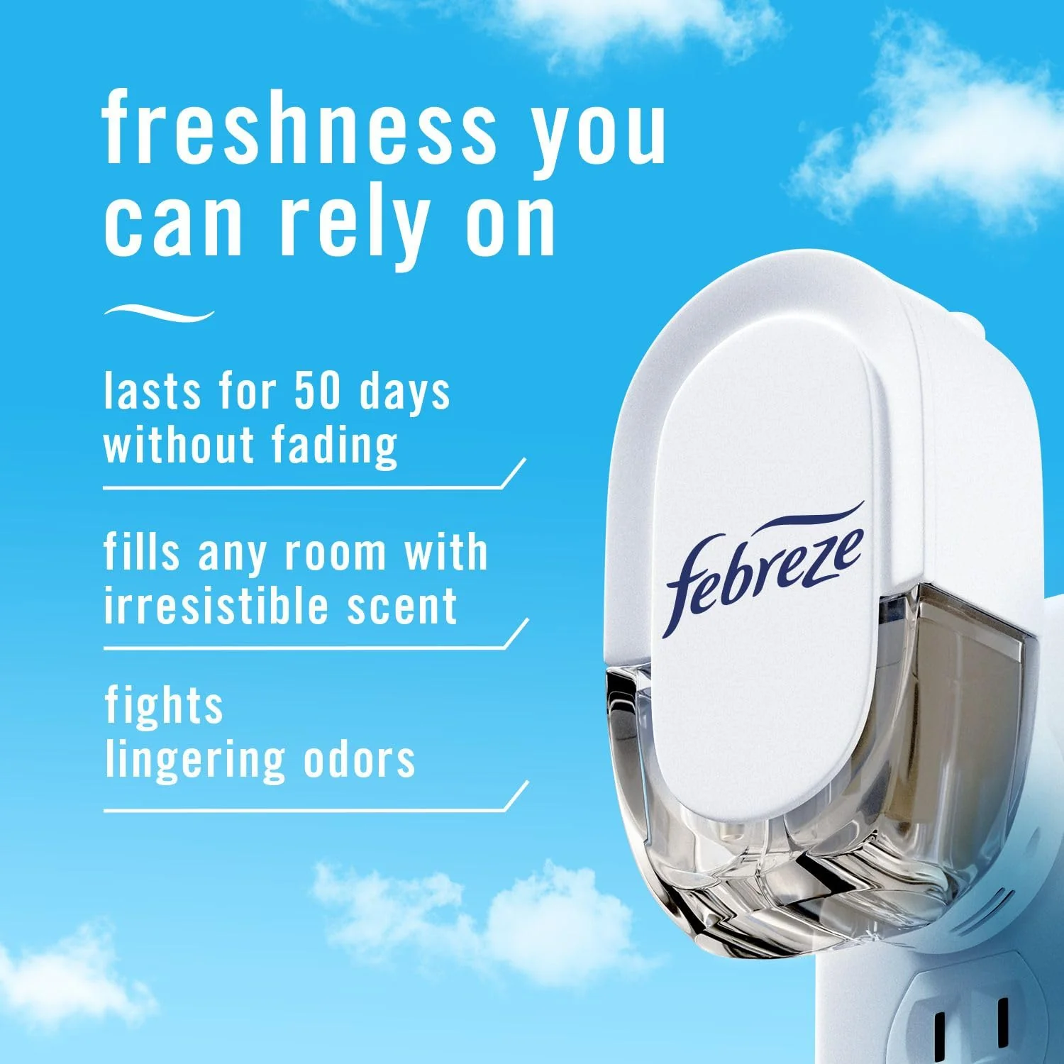 Febreze Plug In Air Freshener, Odor-Fighting Scented Oil Refill, Air Fresheners for Home and Bathroom and Kitchen, Long Lasting for Strong Odors, Mango Splash Scent, 0.87oz Refills, 4 Count - Image 2