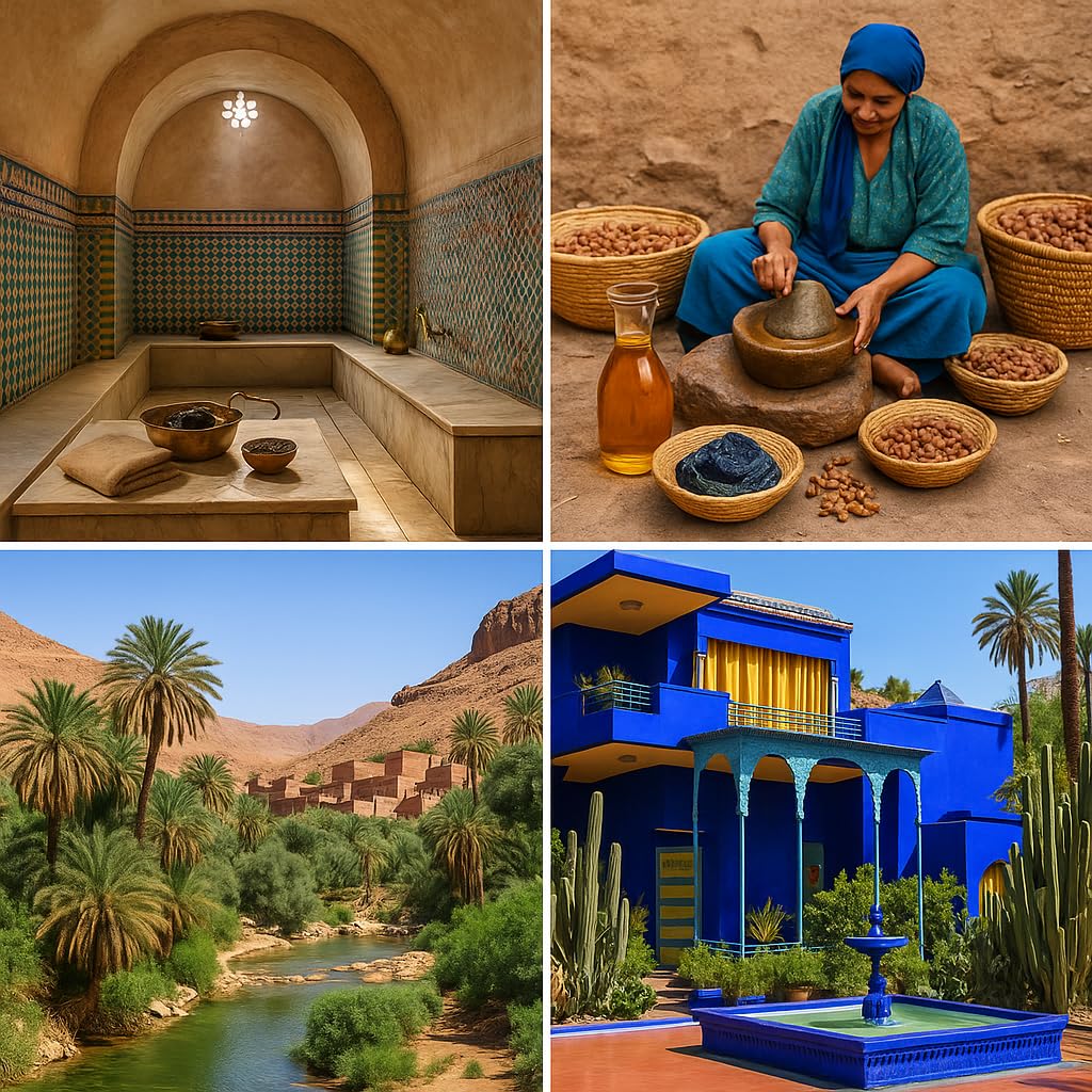 Feriha Moroccan Black Soap, Indigo, Sahara Nila, 100% Natural, Artisan Beldi Soap, Crafted & Packed in Morocco - Traditional Hammam Formula - Image 2