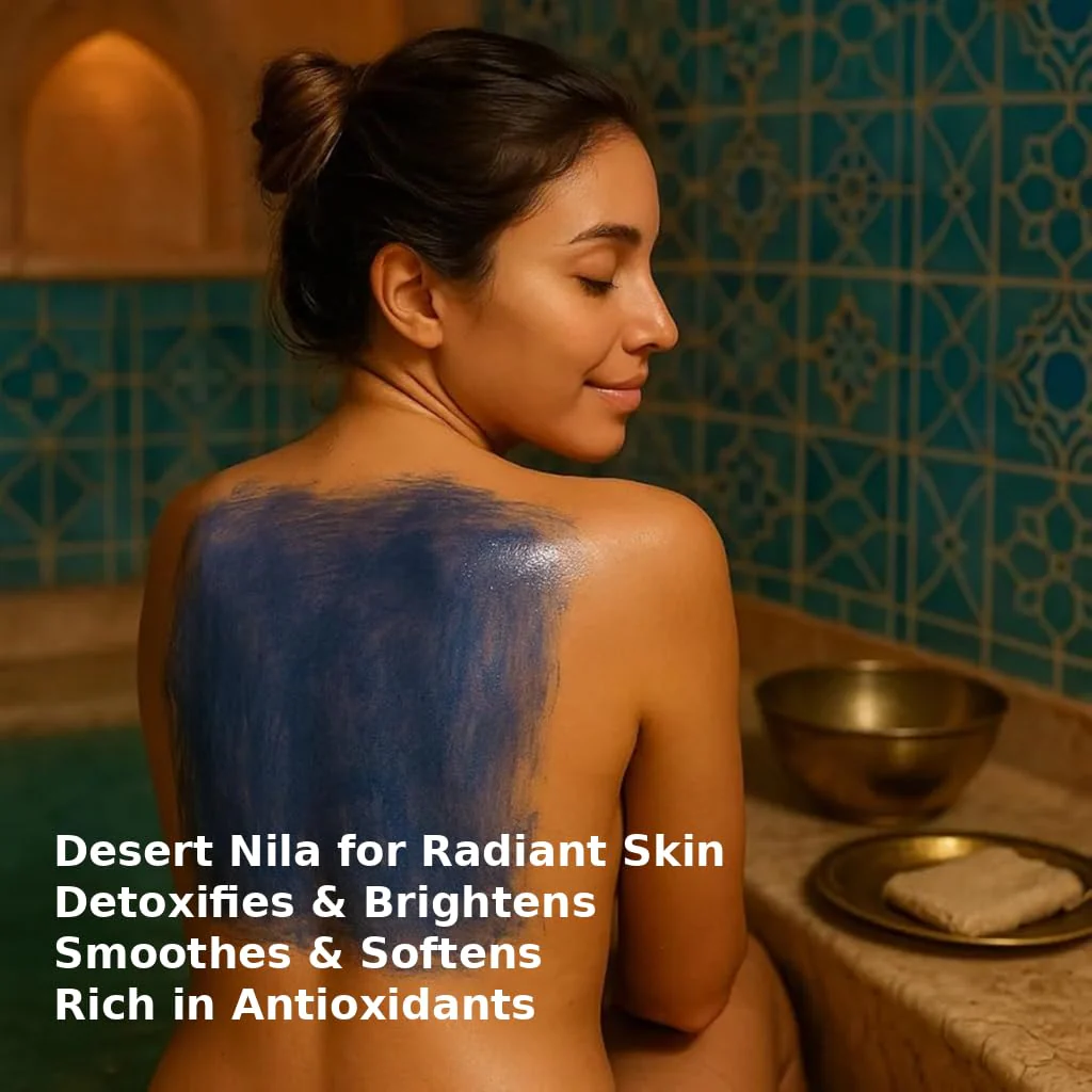Feriha Moroccan Black Soap, Indigo, Sahara Nila, 100% Natural, Artisan Beldi Soap, Crafted & Packed in Morocco - Traditional Hammam Formula - Image 7