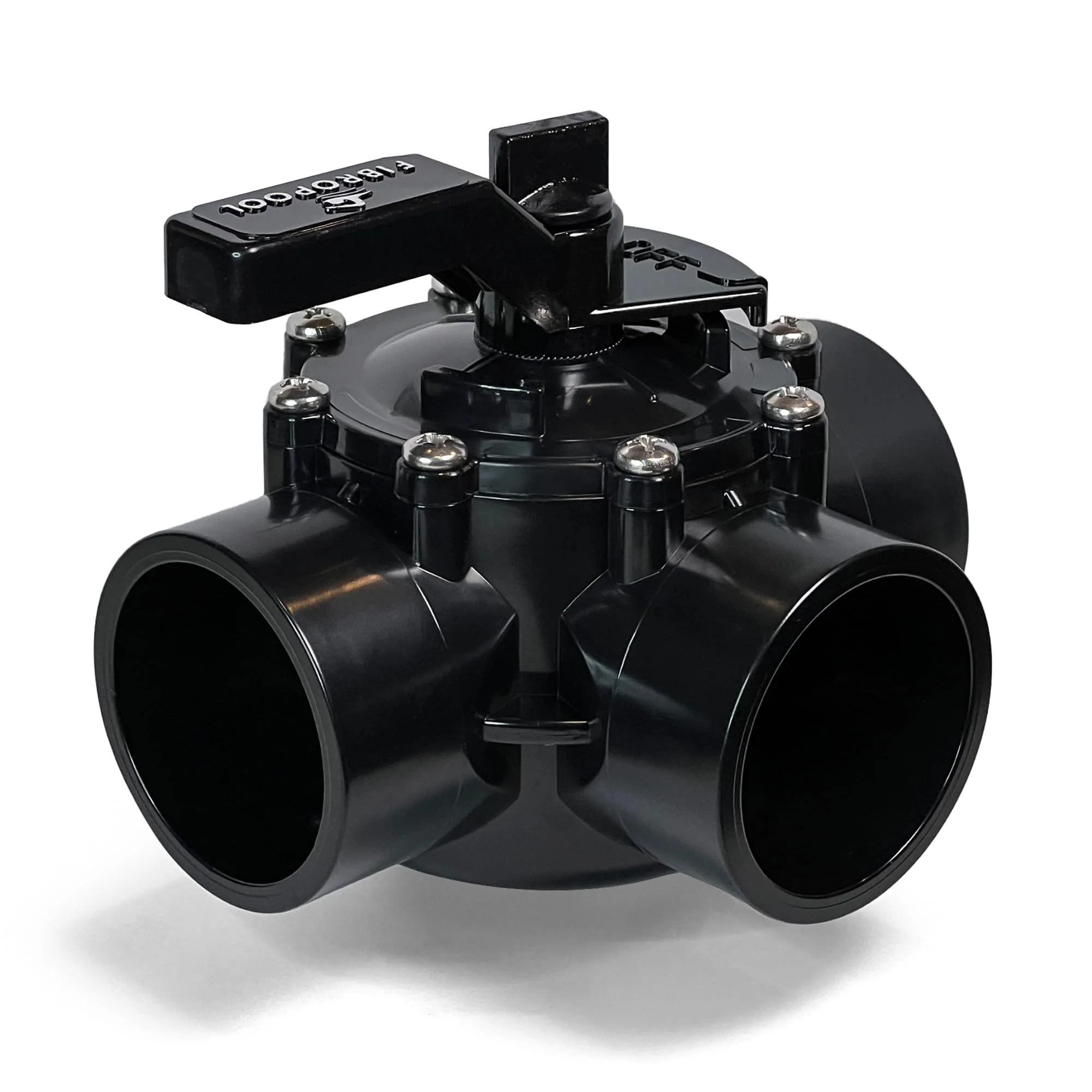 FibroPool Swimming Pool Diverter Valve – 2 Inch 3-Way Posi-Close Slip Valve, Lubeless PTFE Seats, CPVC Construction, Ideal for Pools, Spas, Heaters, Chemical Dispensers, and Salt Generators