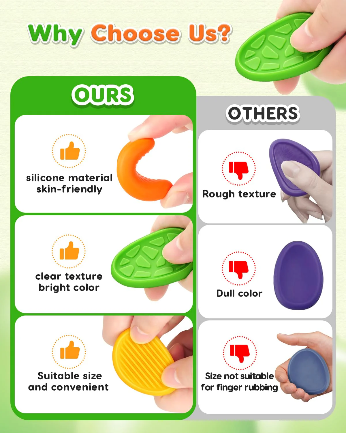Fidget Toys Sensory Stone for Kids: 24 Pack Textured Worry Stones for Adults - Bulk Fidgets for Classroom Prizes Gooide Bag Stuffers - Quiet ADHD Tools for Autism Kids - Christmas Stocking Stuffers - Image 6