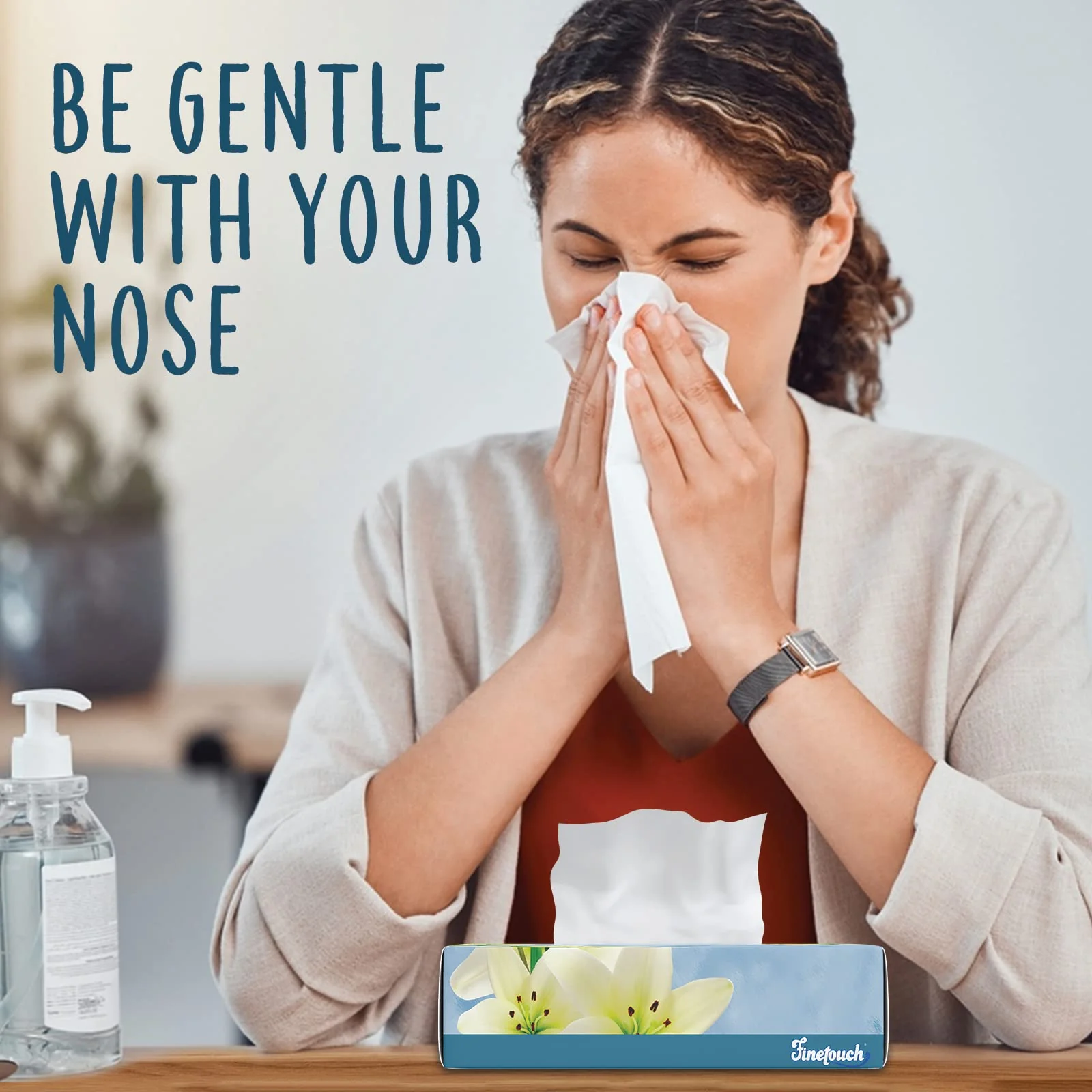 Finetouch 2-Ply Facial Tissues – 6 Boxes of 130 Soft Tissues (780 Total) – Strong & Gentle Tissue for Home, Office, or Travel Use - Image 8