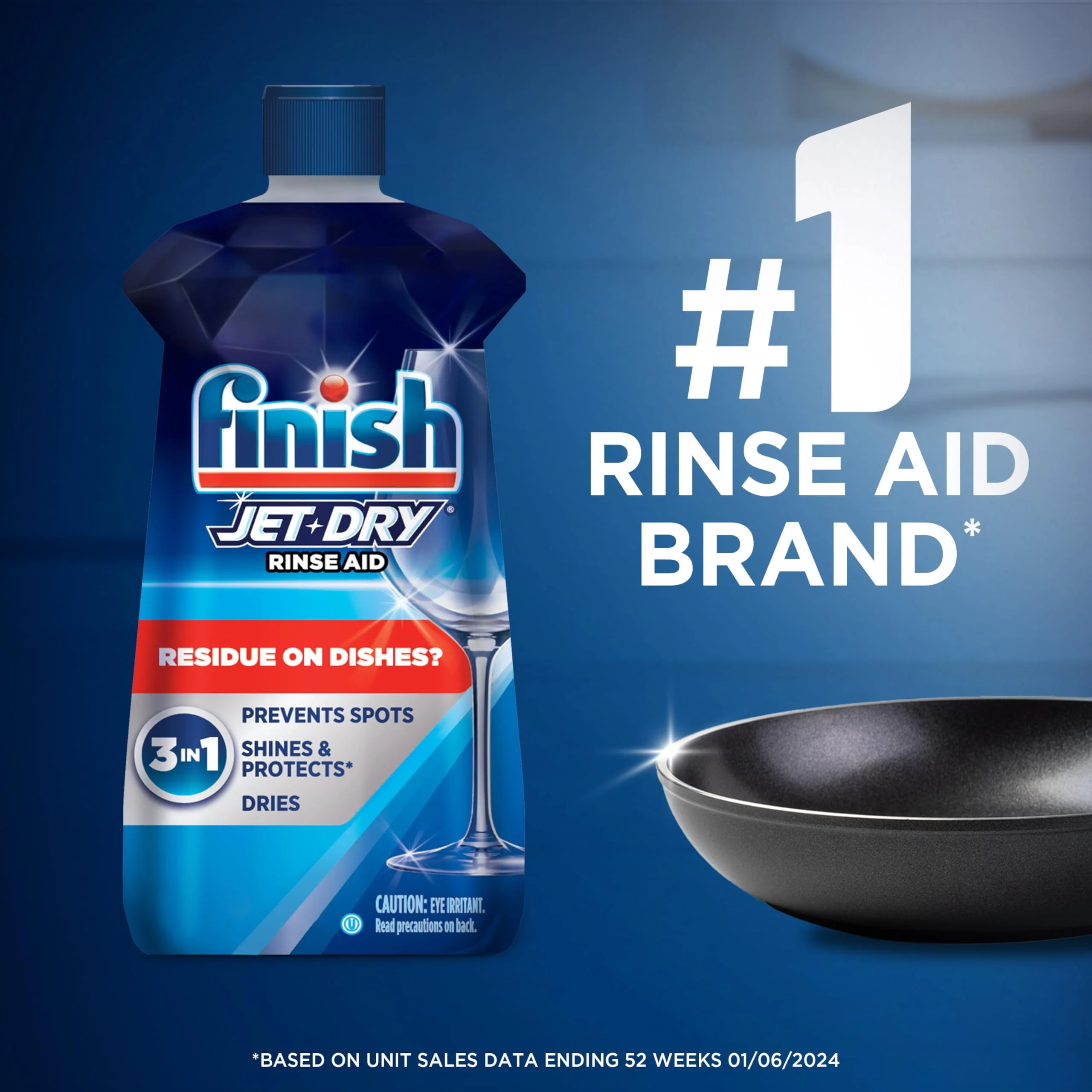 Finish Jet-Dry Dishwasher Rinse Aid, Compatible with Dishwasher Detergent, Prevents Spots & Residues, Dries, Shine & Protects, 23 oz, 225 Washes. (Pack of 3) - Image 6
