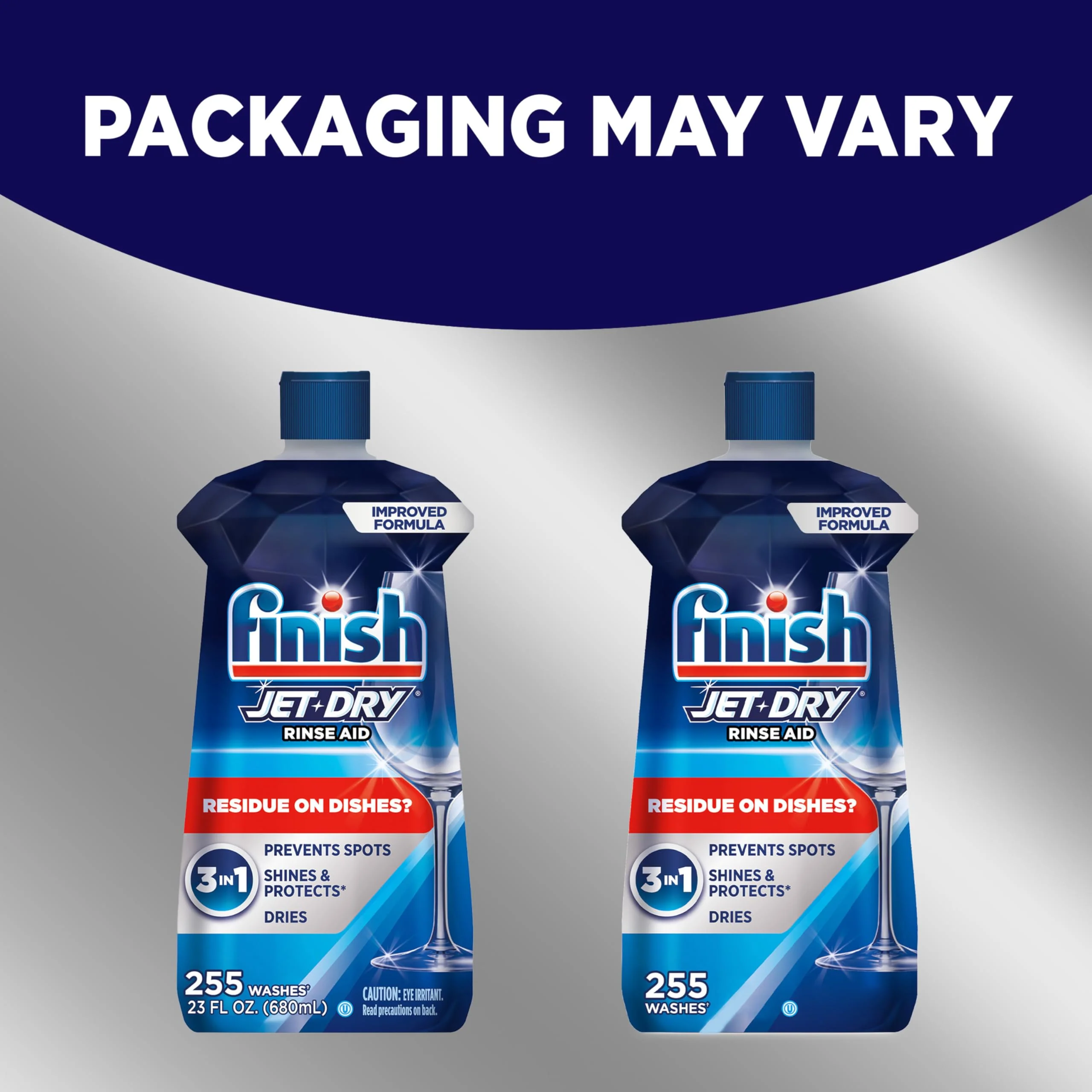 Finish Jet-Dry Dishwasher Rinse Aid, Compatible with Dishwasher Detergent, Prevents Spots & Residues, Dries, Shine & Protects, 23 oz, 225 Washes. (Pack of 3) - Image 8
