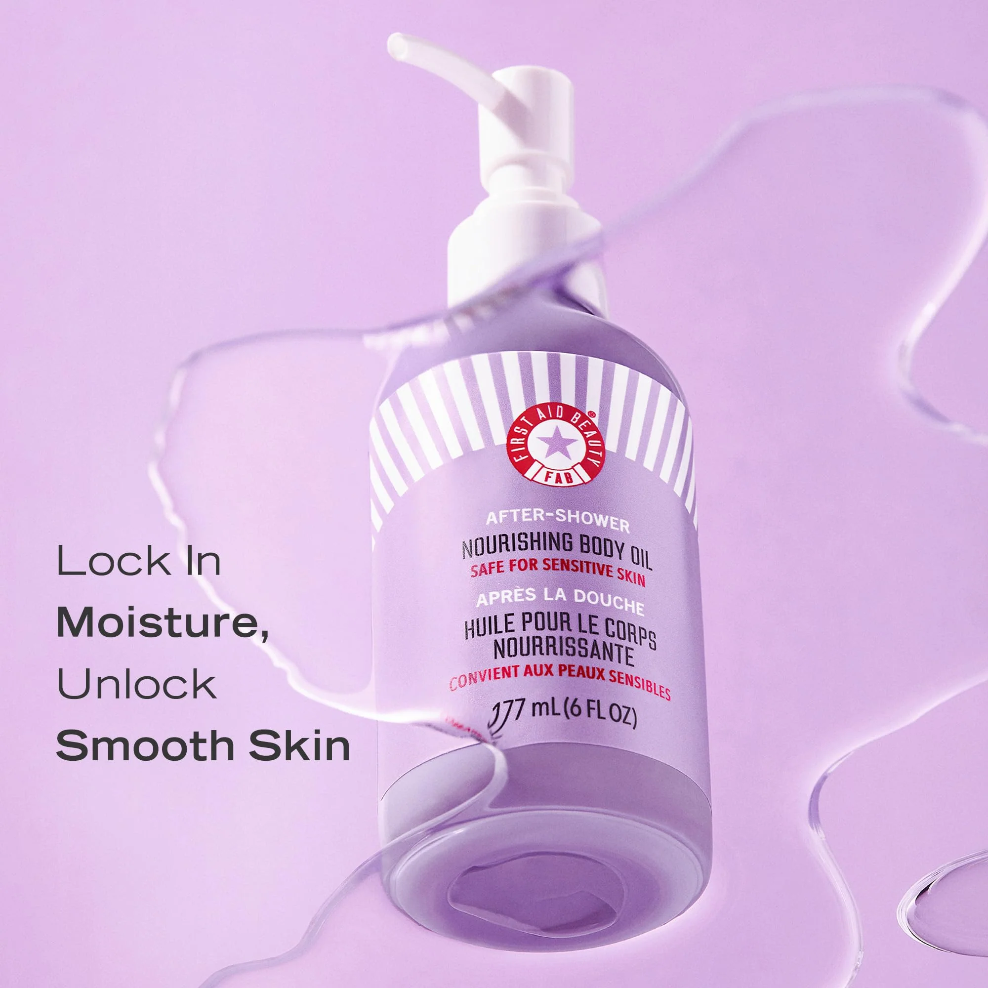 First Aid Beauty - After-Shower Nourishing Body Oil, Hydrates Skin & Locks In Moisture with Skin-Loving Lipids Jojoba Seed and Grapeseed Oil, Safe for Sensitive Skin, 6 oz - Image 7