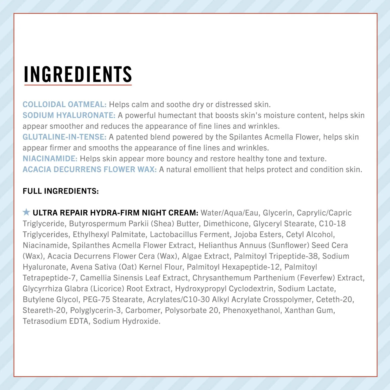 First Aid Beauty - Ultra Repair Hydra-Firm Night Cream, Hydrating Night Repair Skin Cream, Visibly Combat Signs of Aging, Deeply Rich & Buttery Texture, Alcohol Free, Sensitive Skin Safe, 1.7 oz - Image 2