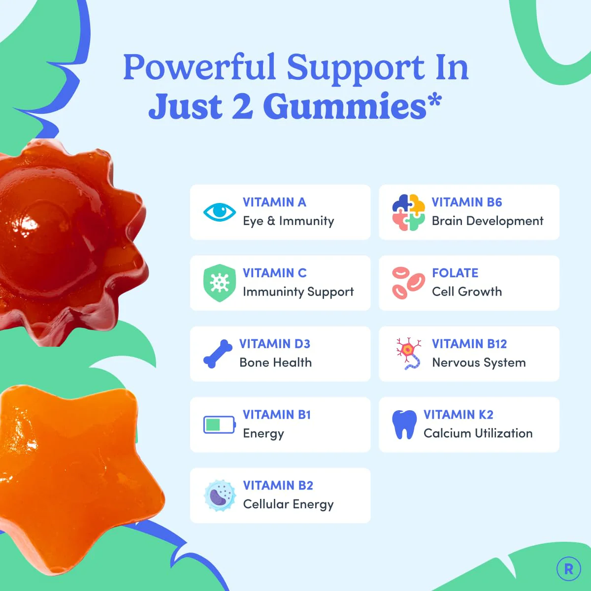 First Day Kids Multivitamin Gummies Age 4+, Strawberry & Orange - Kids Vitamins Multivitamin Gummy A C D3 K2 B1 B2 B6 B12 Folate, Immunity & Brain Function, Vegan - 30 Day Supply, Packaging May Vary - Image 6