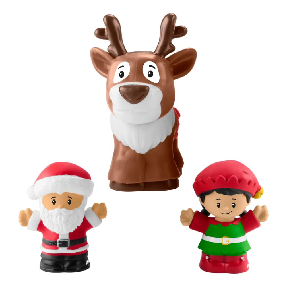 Fisher-Price Little People Toddler Toy Musical Christmas Train with Santa Elf & Reindeer Figures for Pretend Play Kids Ages 1+ Years - Image 3