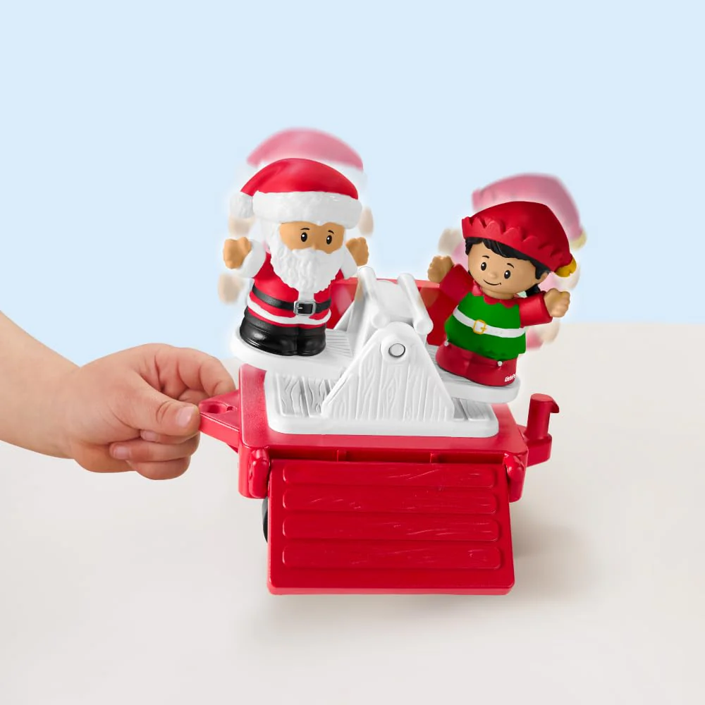 Fisher-Price Little People Toddler Toy Musical Christmas Train with Santa Elf & Reindeer Figures for Pretend Play Kids Ages 1+ Years - Image 4