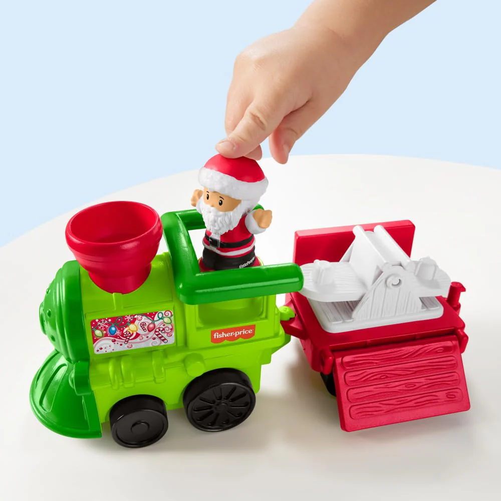 Fisher-Price Little People Toddler Toy Musical Christmas Train with Santa Elf & Reindeer Figures for Pretend Play Kids Ages 1+ Years - Image 5