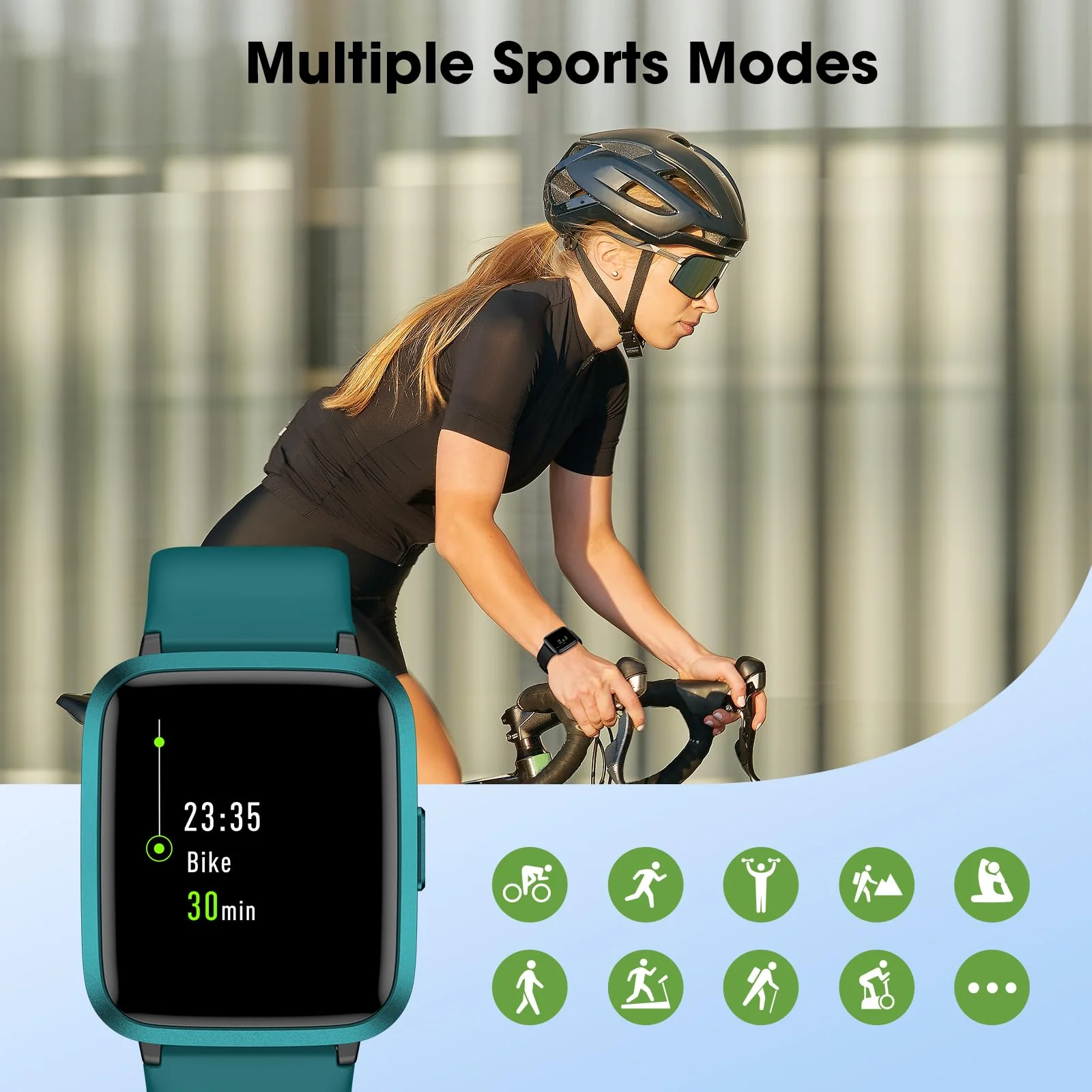 Fitness Tracker Watch with Heart Rate Monitor, Activity Tracker with Pedometer, Sleep Monitor, Calories & Step Counter, 5ATM Waterproof Smart Watch for Women Men Health Fitness Watch for Sports - Image 4