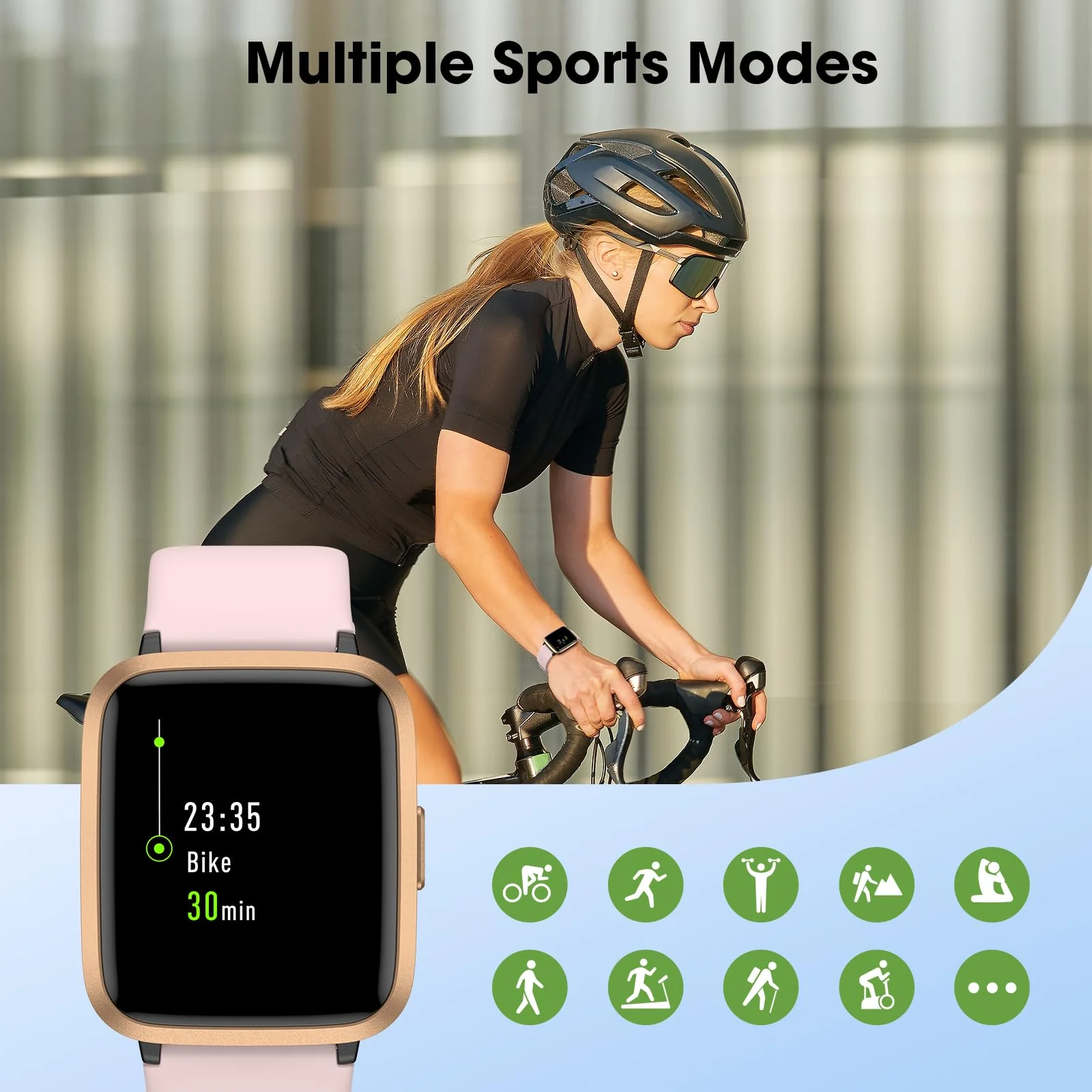 Fitness Tracker Watch with Heart Rate Monitor, Activity Tracker with Pedometer, Sleep Monitor, Calories & Step Counter, 5ATM Waterproof Smart Watch for Women Men Health Fitness Watch for Sports - Image 6