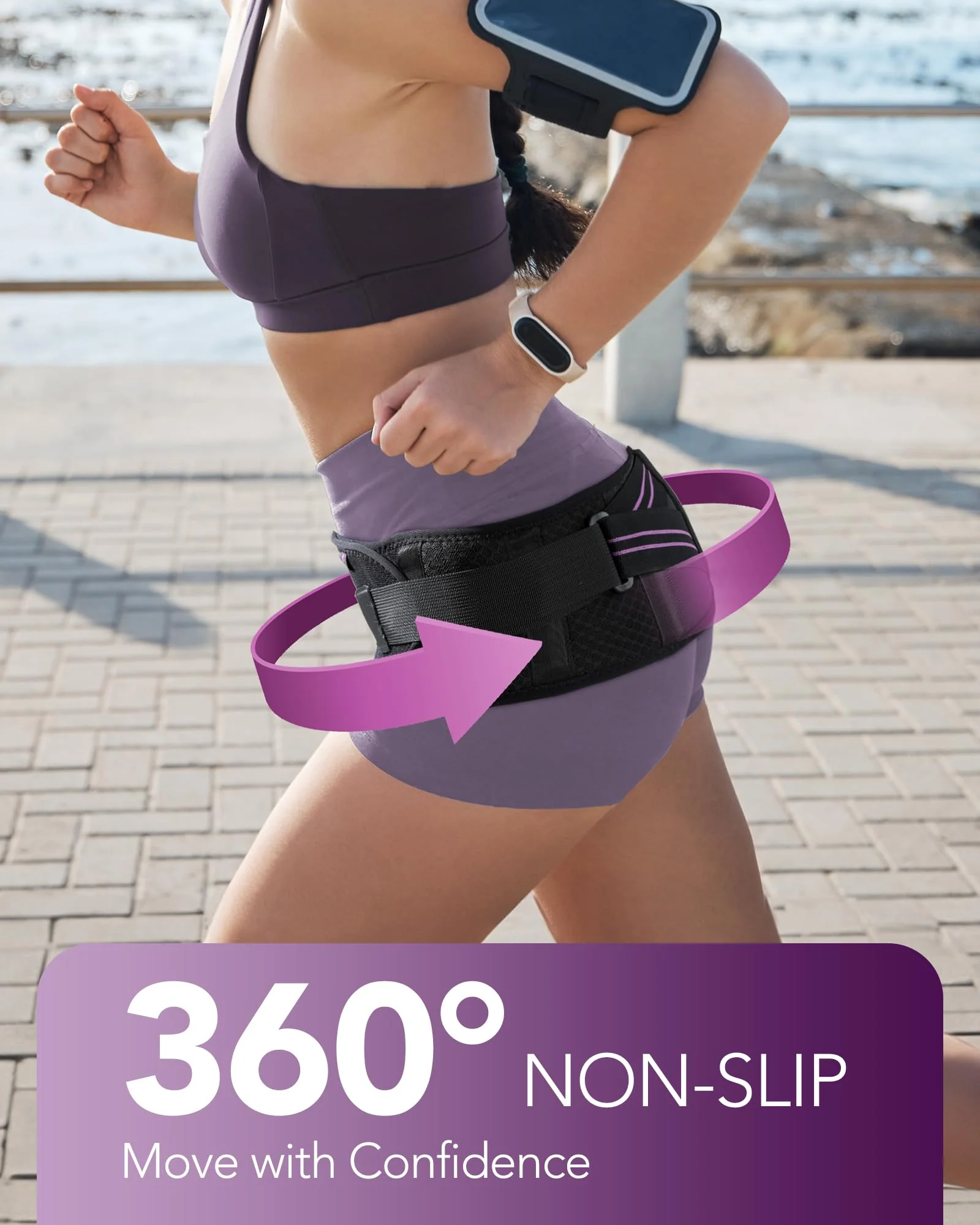 Fitomo Sacroiliac Support Belt with Extra Support Stays, Hip Support for Women for Pelvic, Leg, Hip, SI Joints, Sciatic Pain Relief, Lower Back Support for Women, Trochanteric Belt, 360°Anti-slip - Image 4