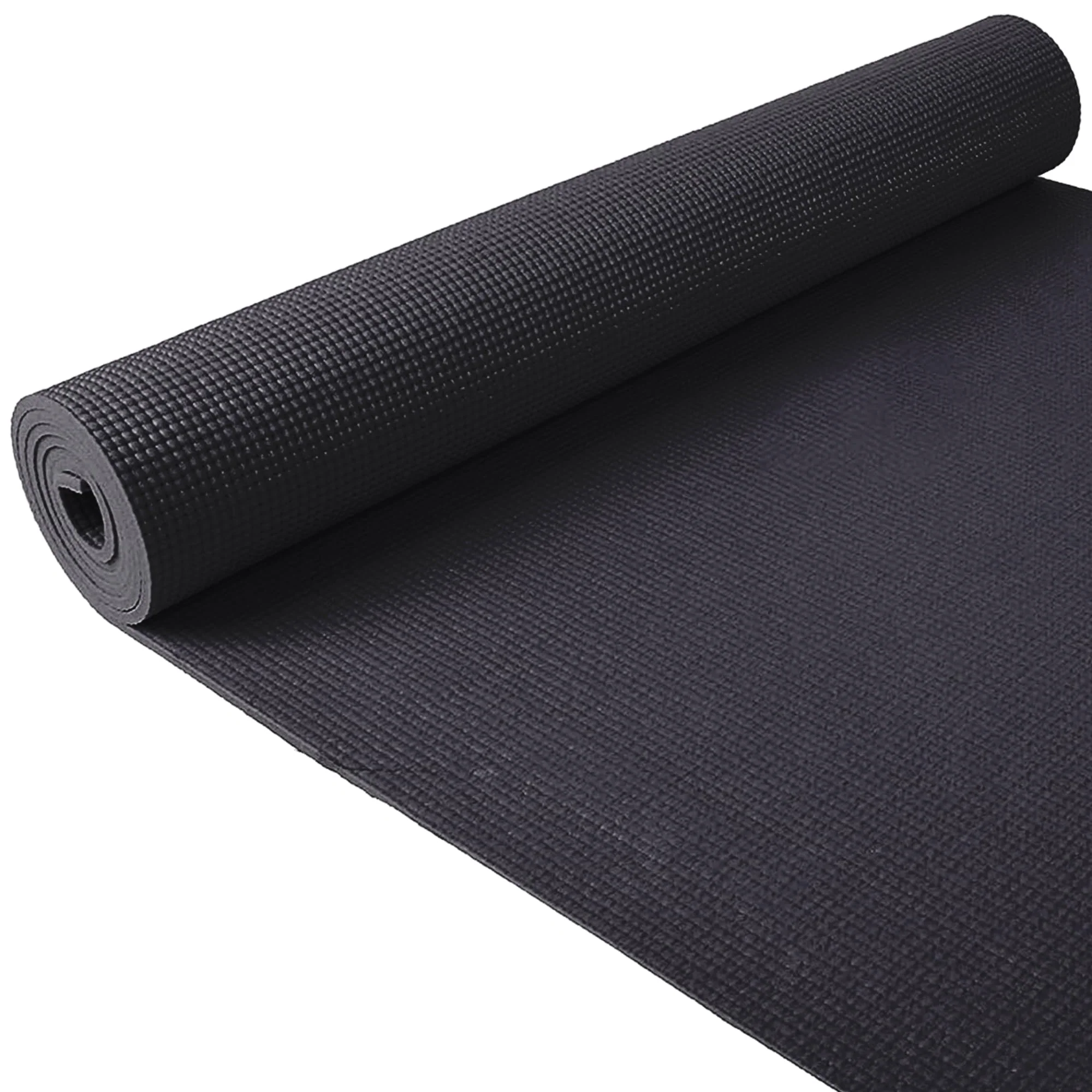 Fitvids 1/4-Inch High Density Thick Non Slip Yoga Mat with Knee Pad and Carrying Strap for Workout, Pilates, Gym Home Exercise, Black - Image 4