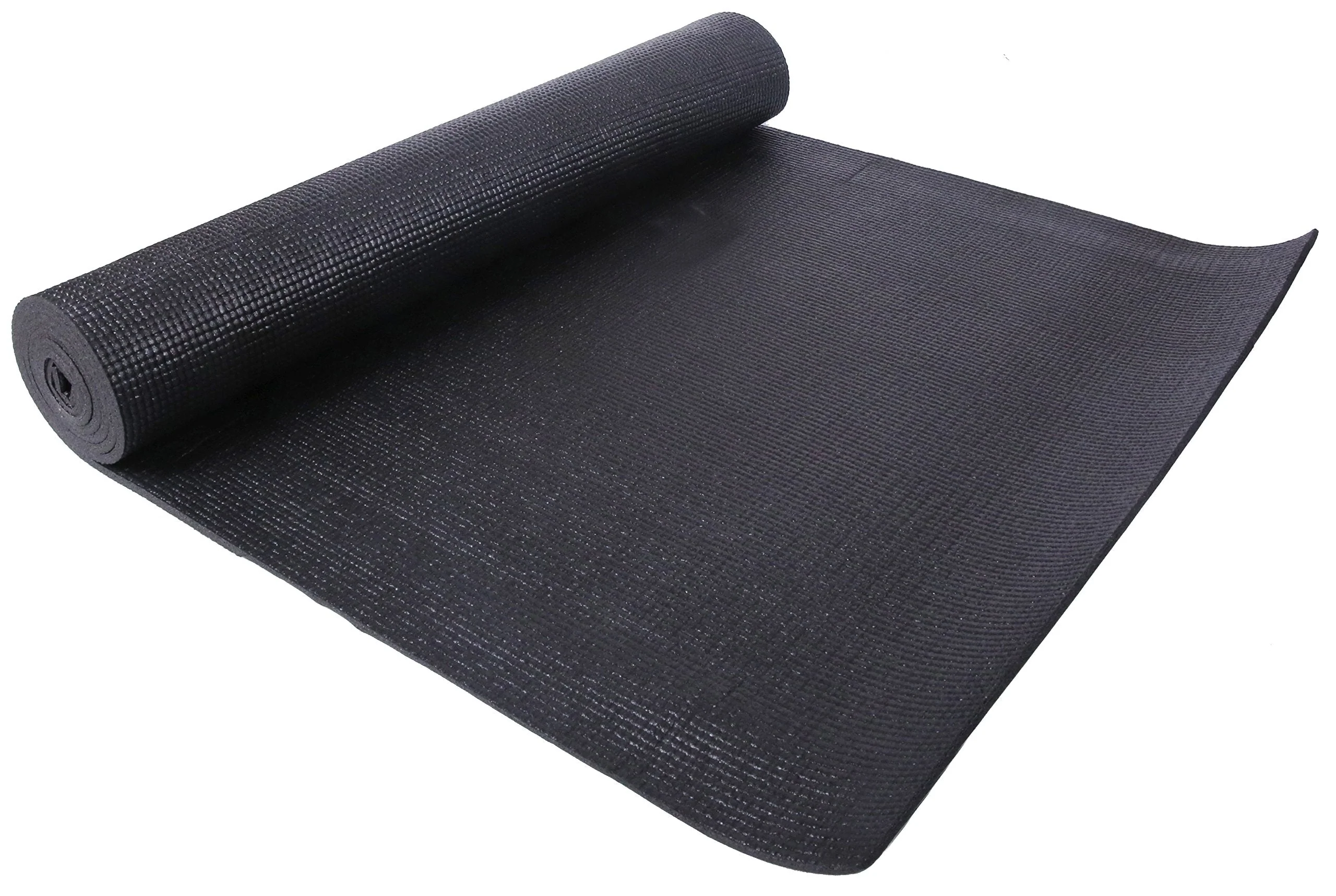 Fitvids 1/4-Inch High Density Thick Non Slip Yoga Mat with Knee Pad and Carrying Strap for Workout, Pilates, Gym Home Exercise, Black - Image 8