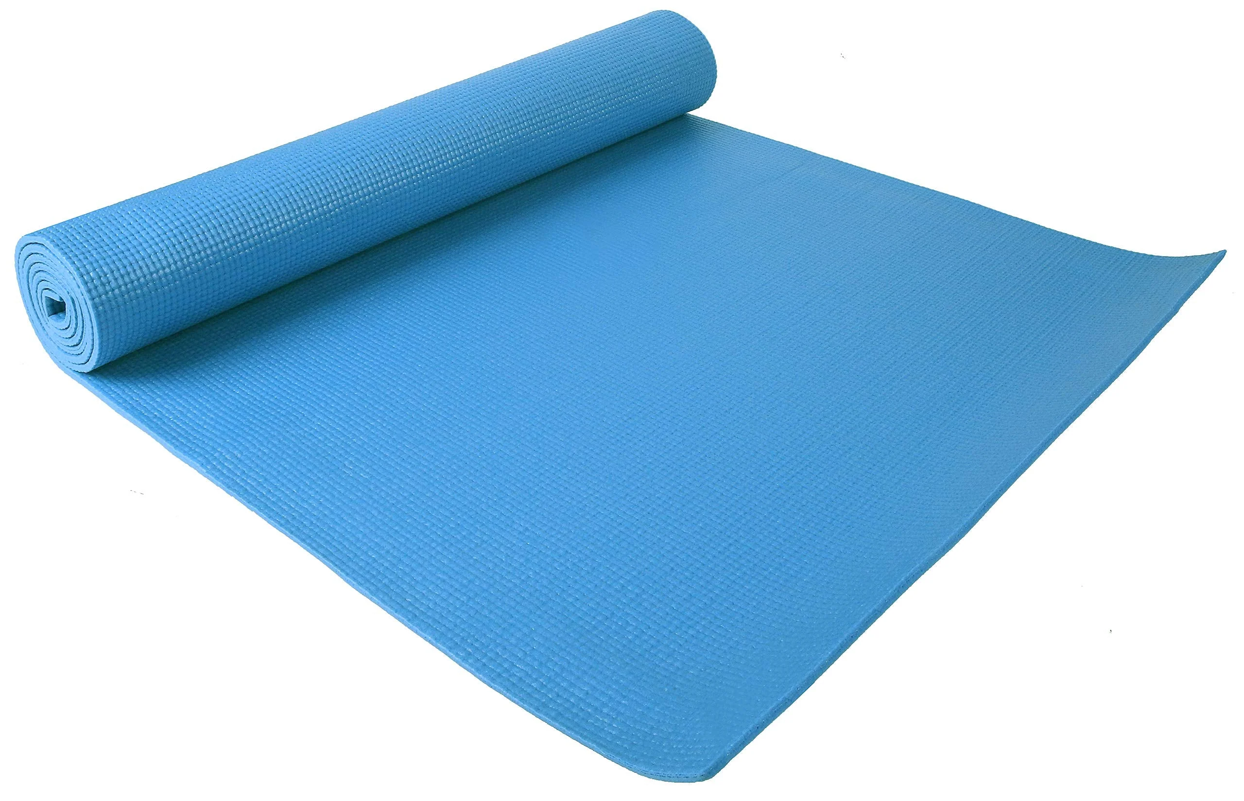 Fitvids 1/4-Inch High Density Thick Non Slip Yoga Mat with Knee Pad and Carrying Strap for Workout, Pilates, Gym Home Exercise, Blue - Image 4
