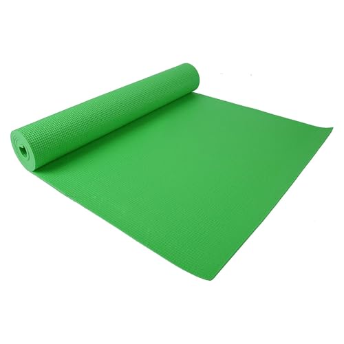 Fitvids 1/4-Inch High Density Thick Non Slip Yoga Mat with Knee Pad and Carrying Strap for Workout, Pilates, Gym Home Exercise, Green - Image 2