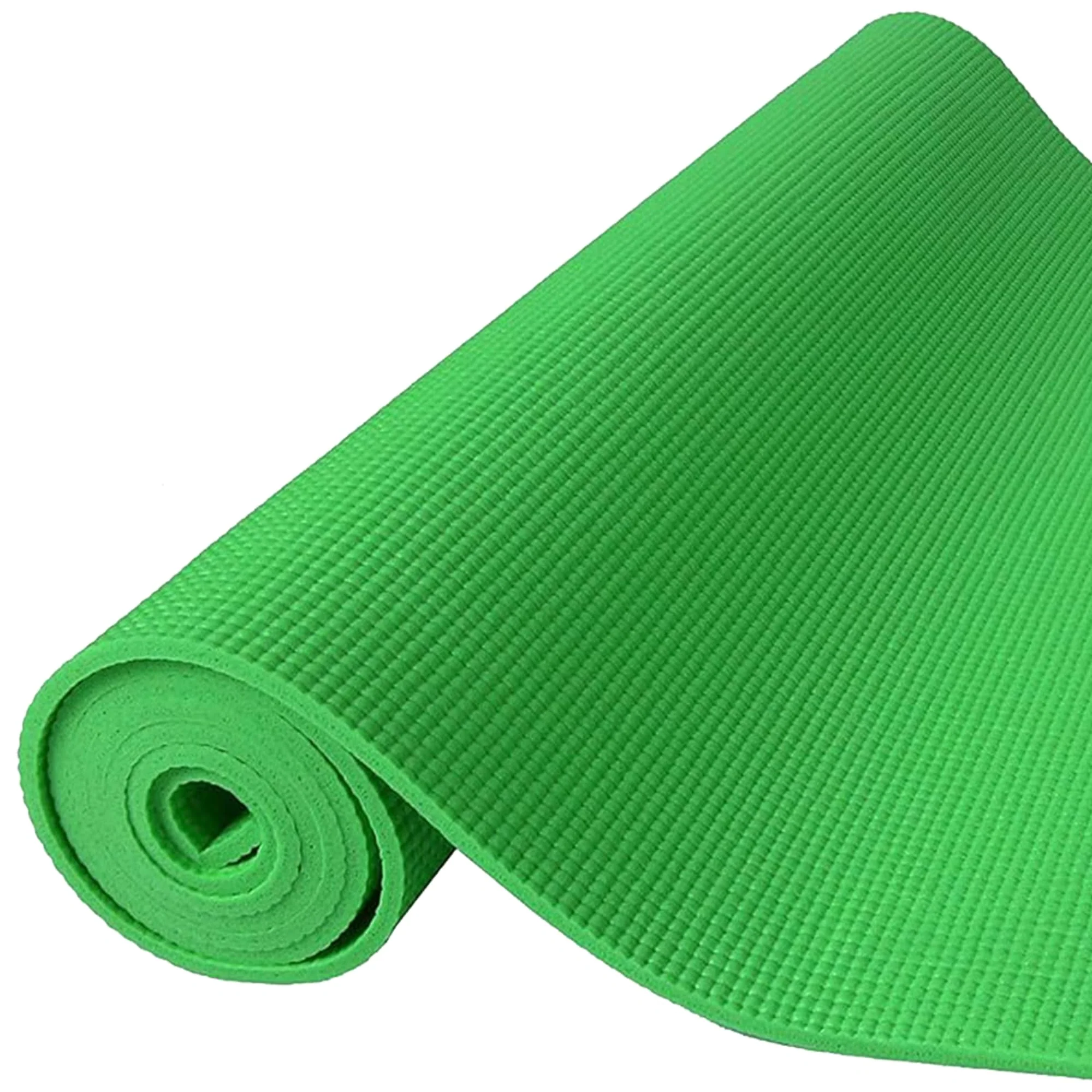Fitvids 1/4-Inch High Density Thick Non Slip Yoga Mat with Knee Pad and Carrying Strap for Workout, Pilates, Gym Home Exercise, Green - Image 3